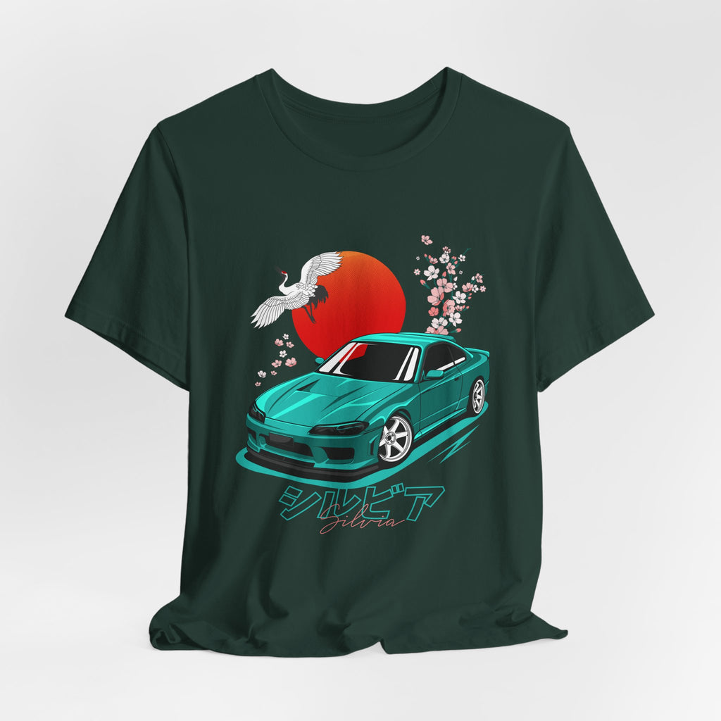 Nissan Silvia JDM Car with Cherry Blossoms Tee