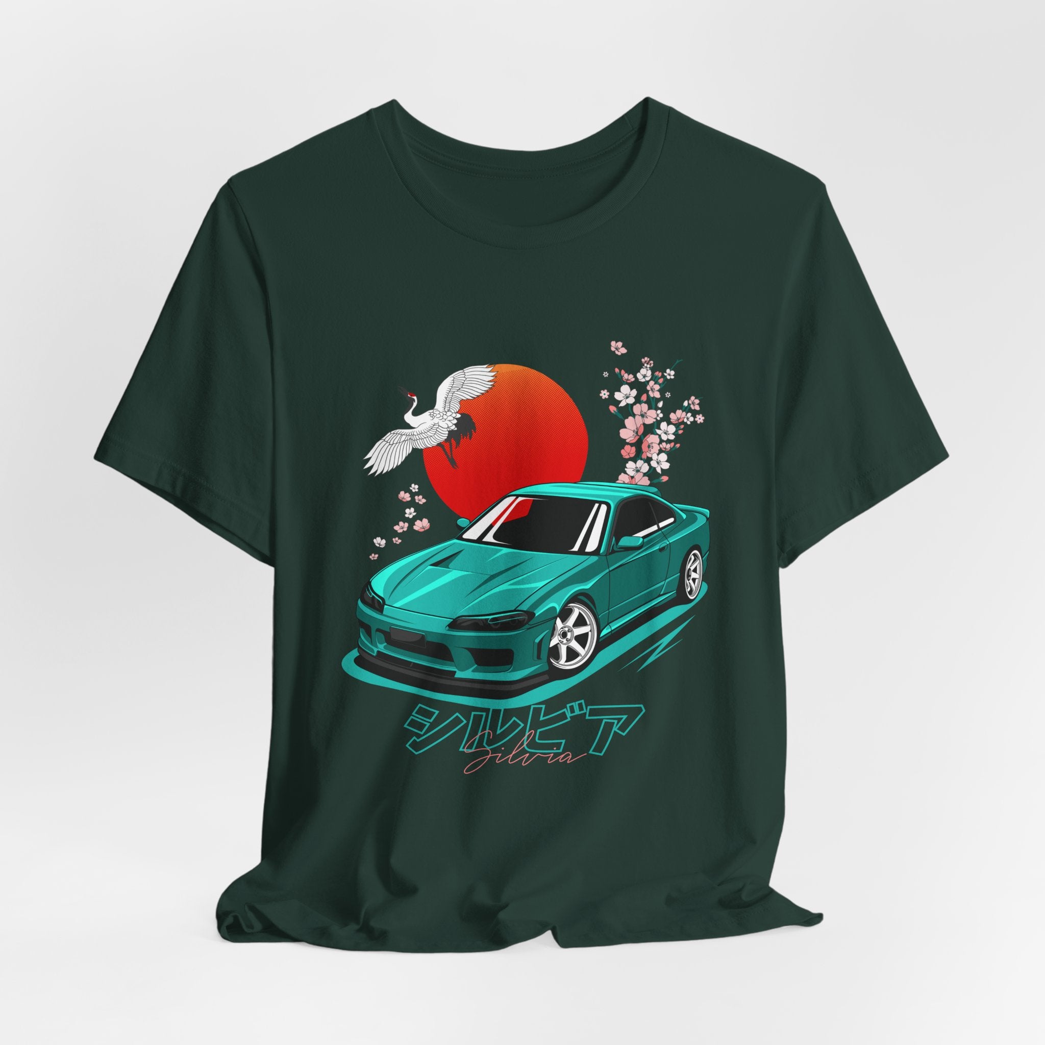 Nissan Silvia JDM Car with Cherry Blossoms Tee