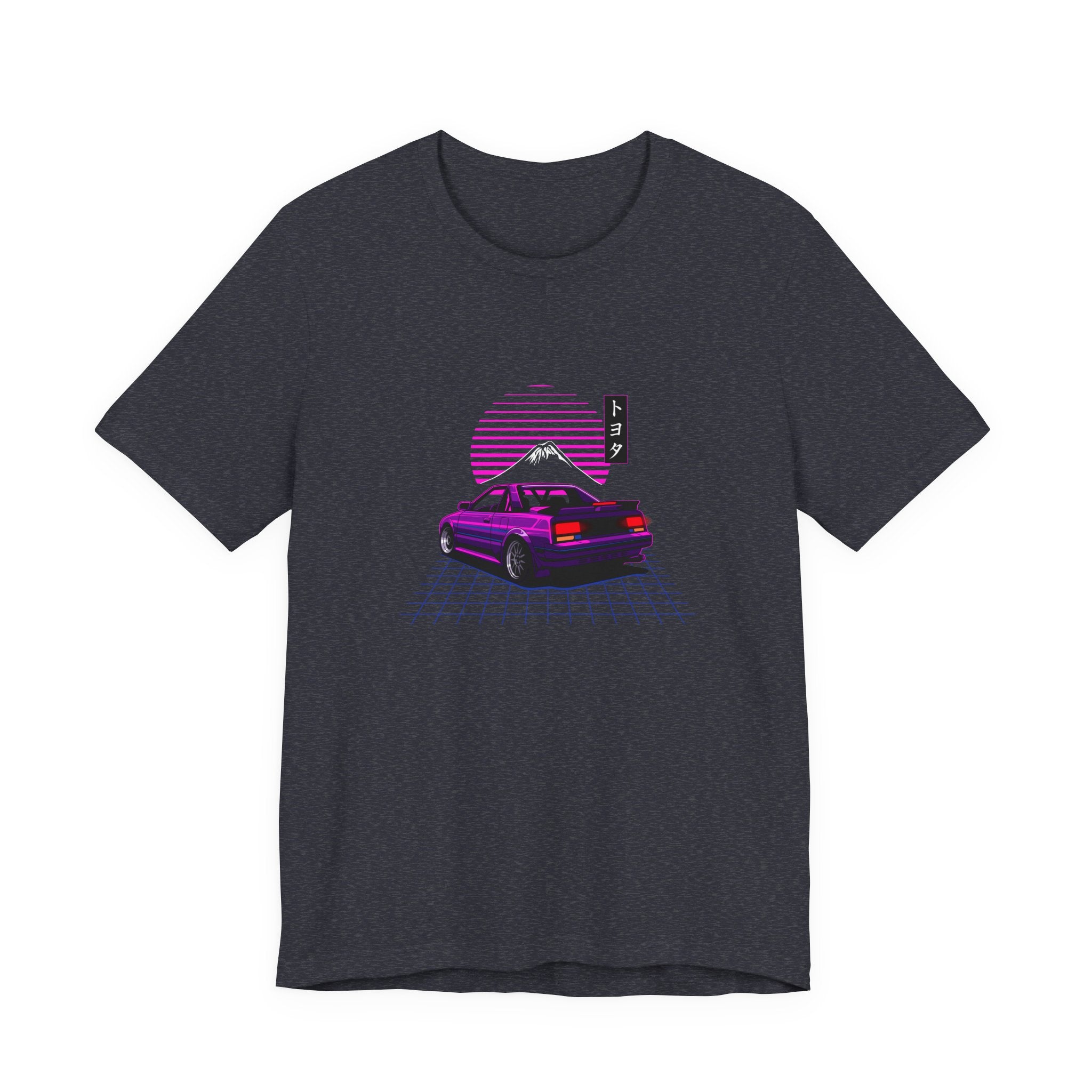 Retro Vaporwave Car Neon Skyline 'Fuji' Graphic T-Shirt