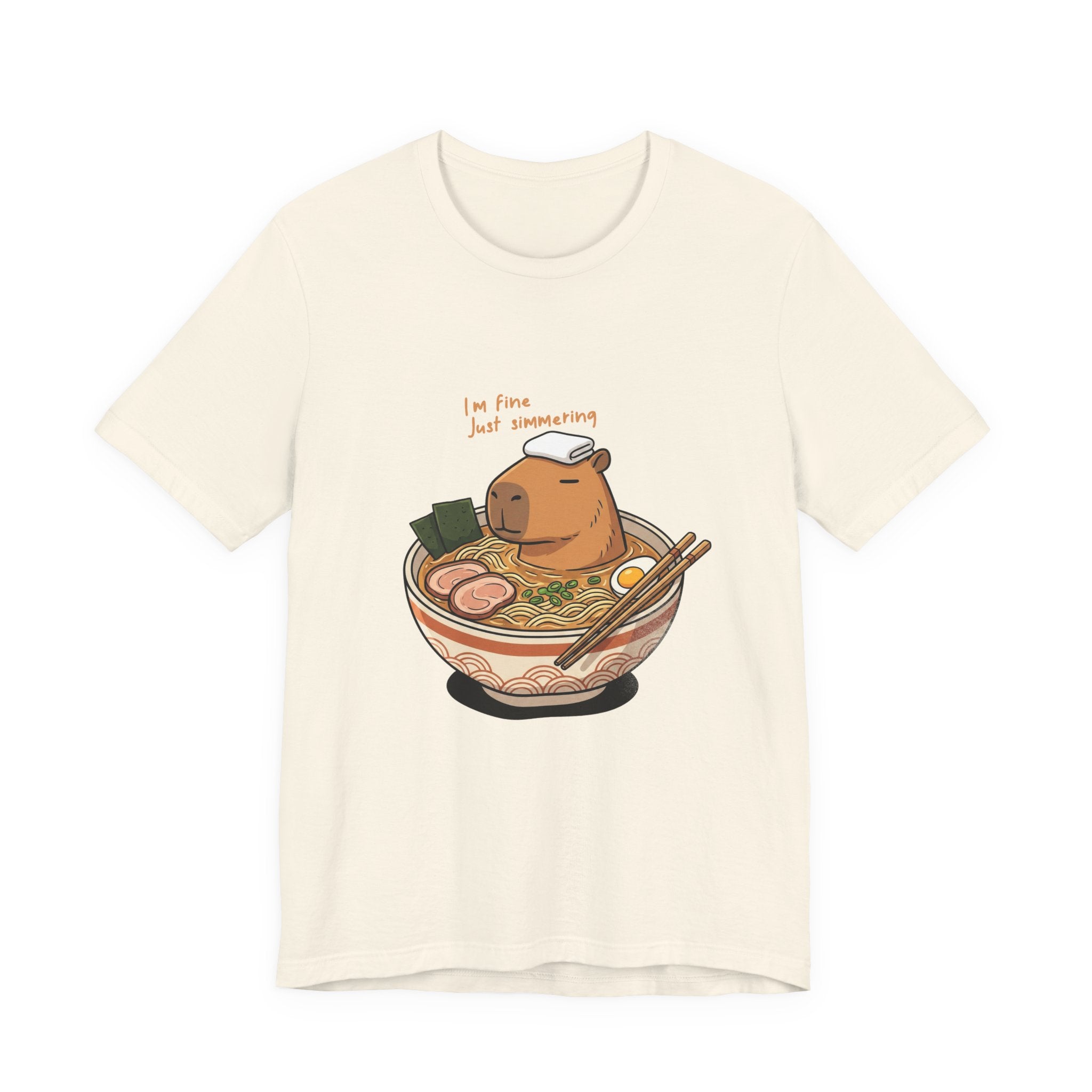 Cute Capybara 'I'm Fine Just Simmering' Ramen Bowl Shirt