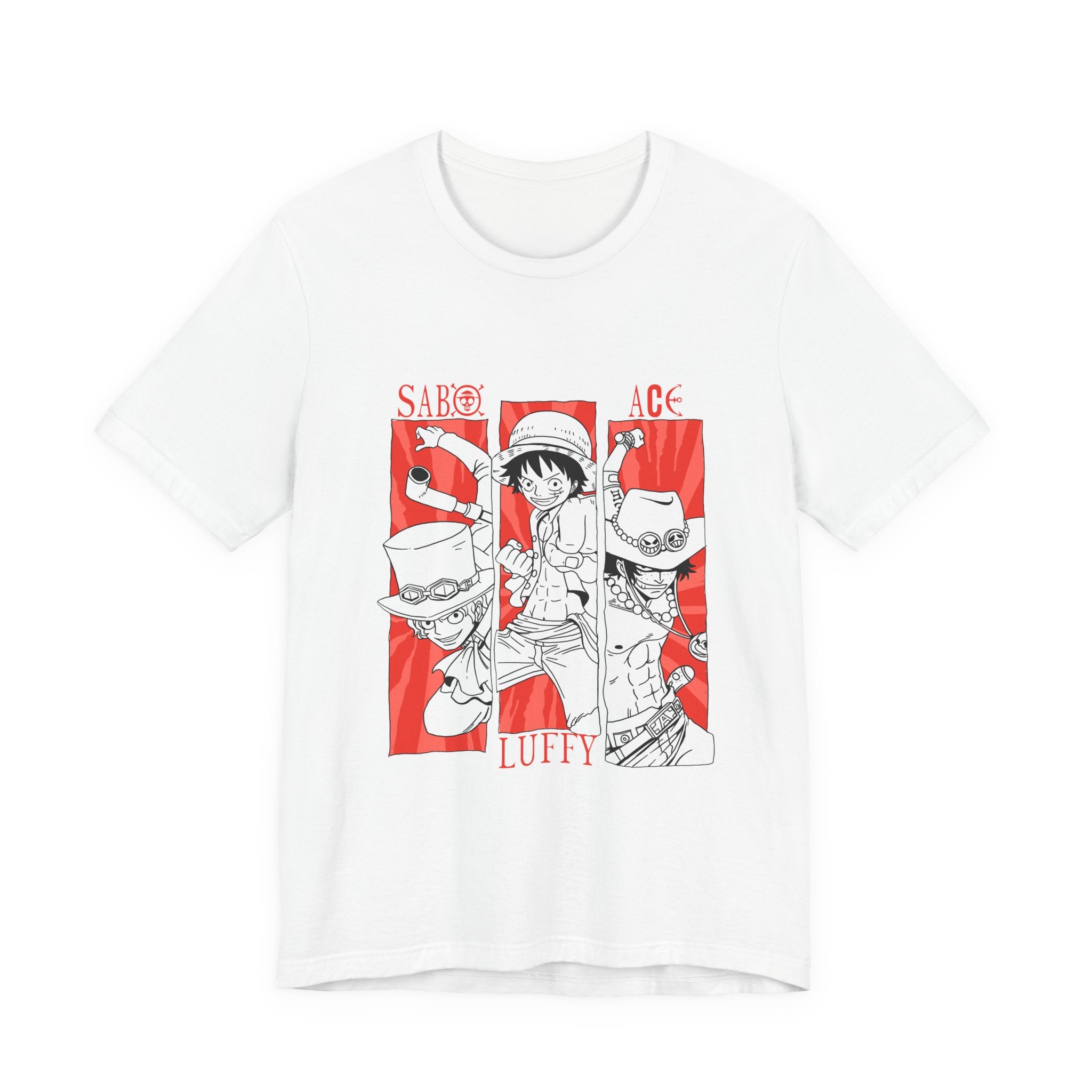 Straw Hat Crew Luffy, Sabo & Ace Red Portrait Tee