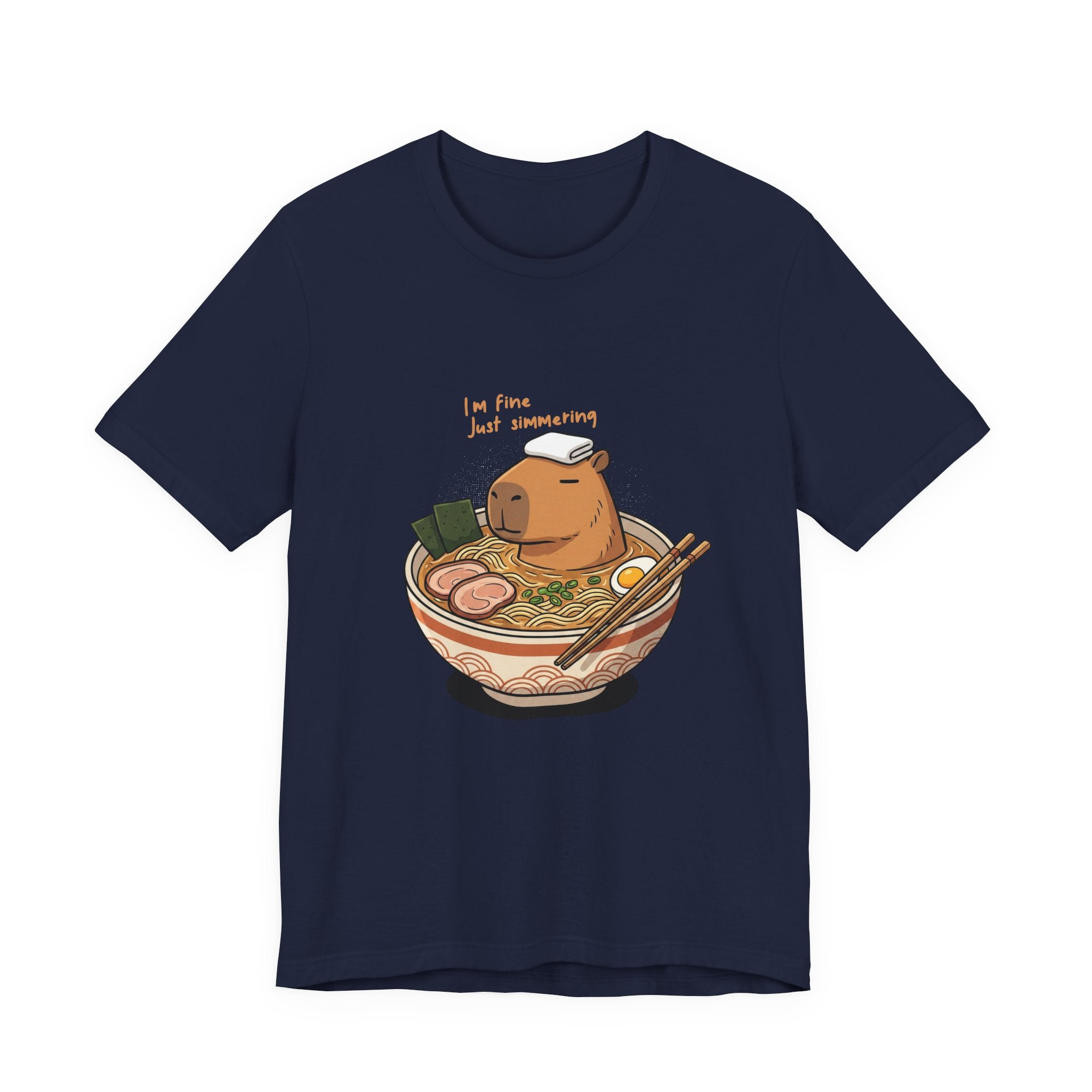 Cute Capybara 'I'm Fine Just Simmering' Ramen Bowl Shirt