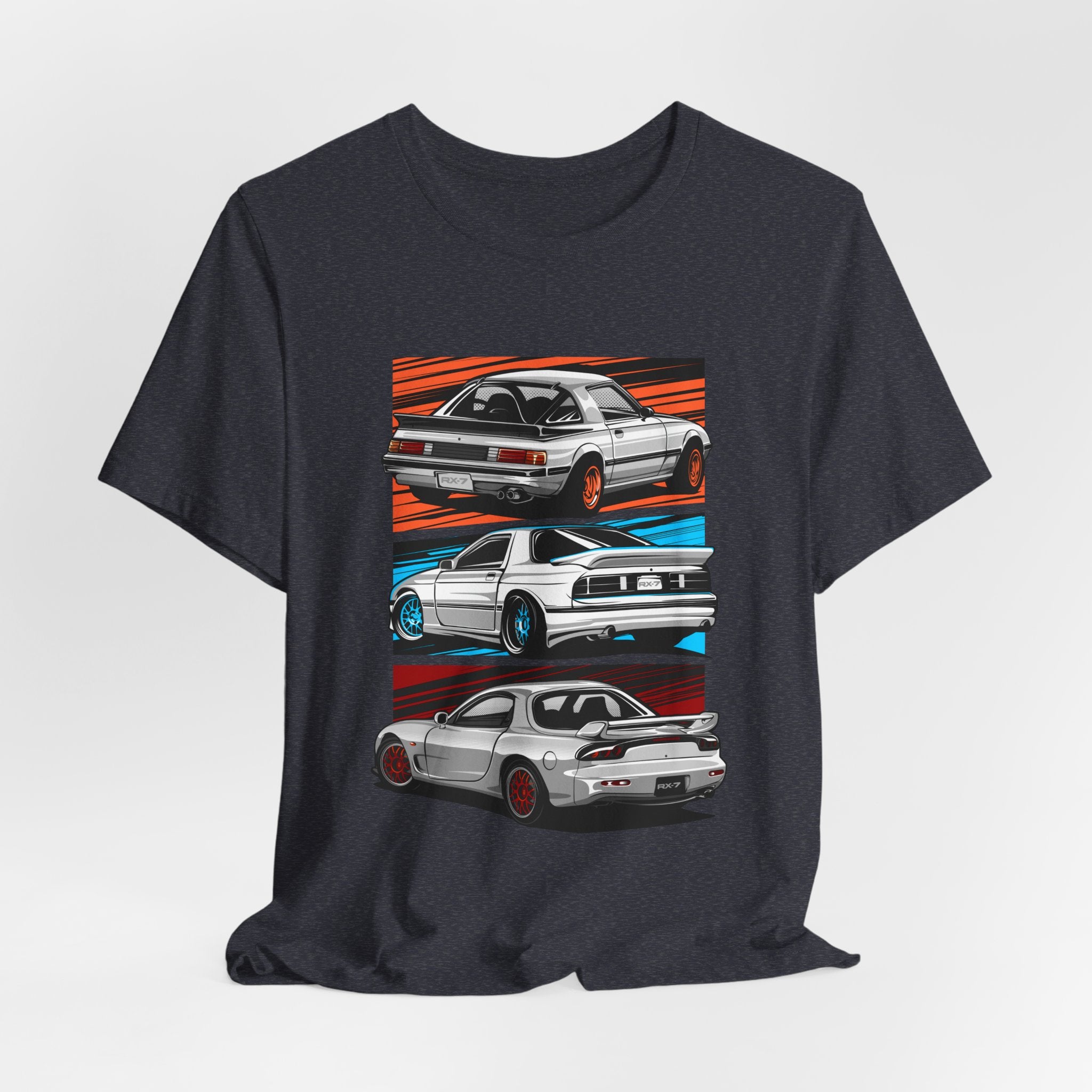 Retro JDM Car RX7 Generation Racing Graphic T-Shirt