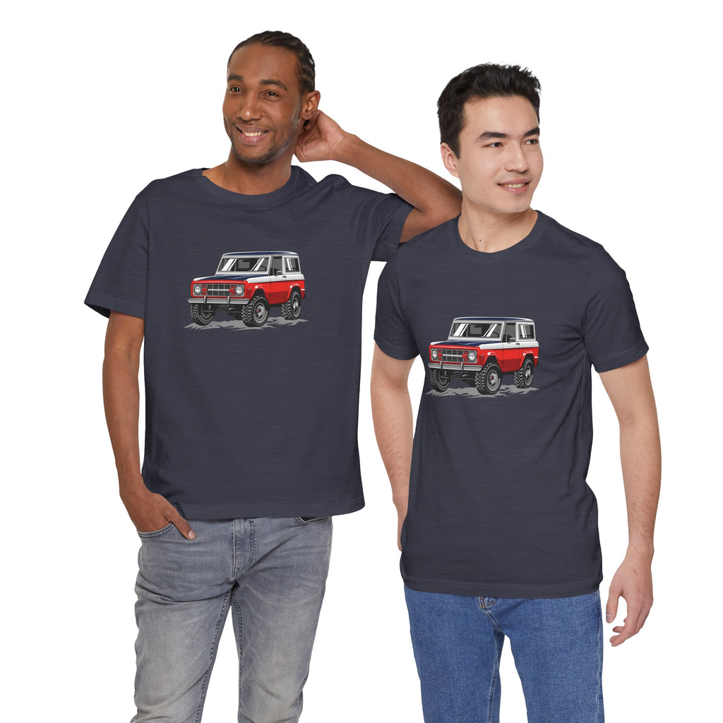 Retro Red 4x4 Truck Bronco Off‑Road SUV Tee