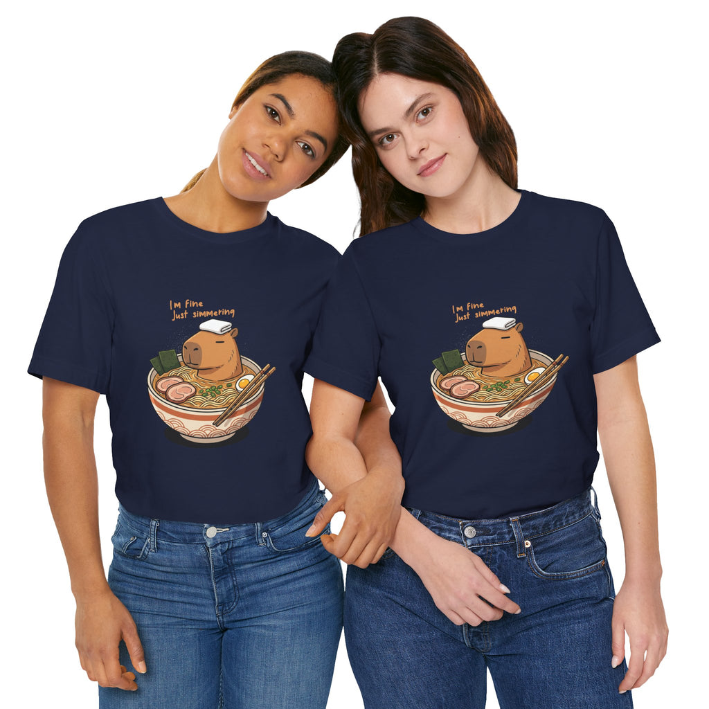 Cute Capybara 'I'm Fine Just Simmering' Ramen Bowl Shirt