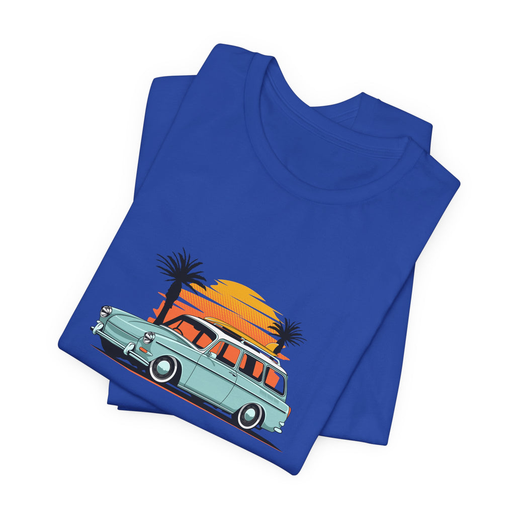 Vintage Surf Beach Sunset Station Wagon Tee