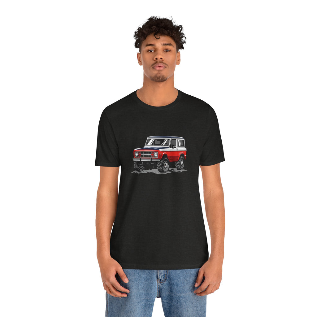 Retro Red 4x4 Truck Bronco Off‑Road SUV Tee