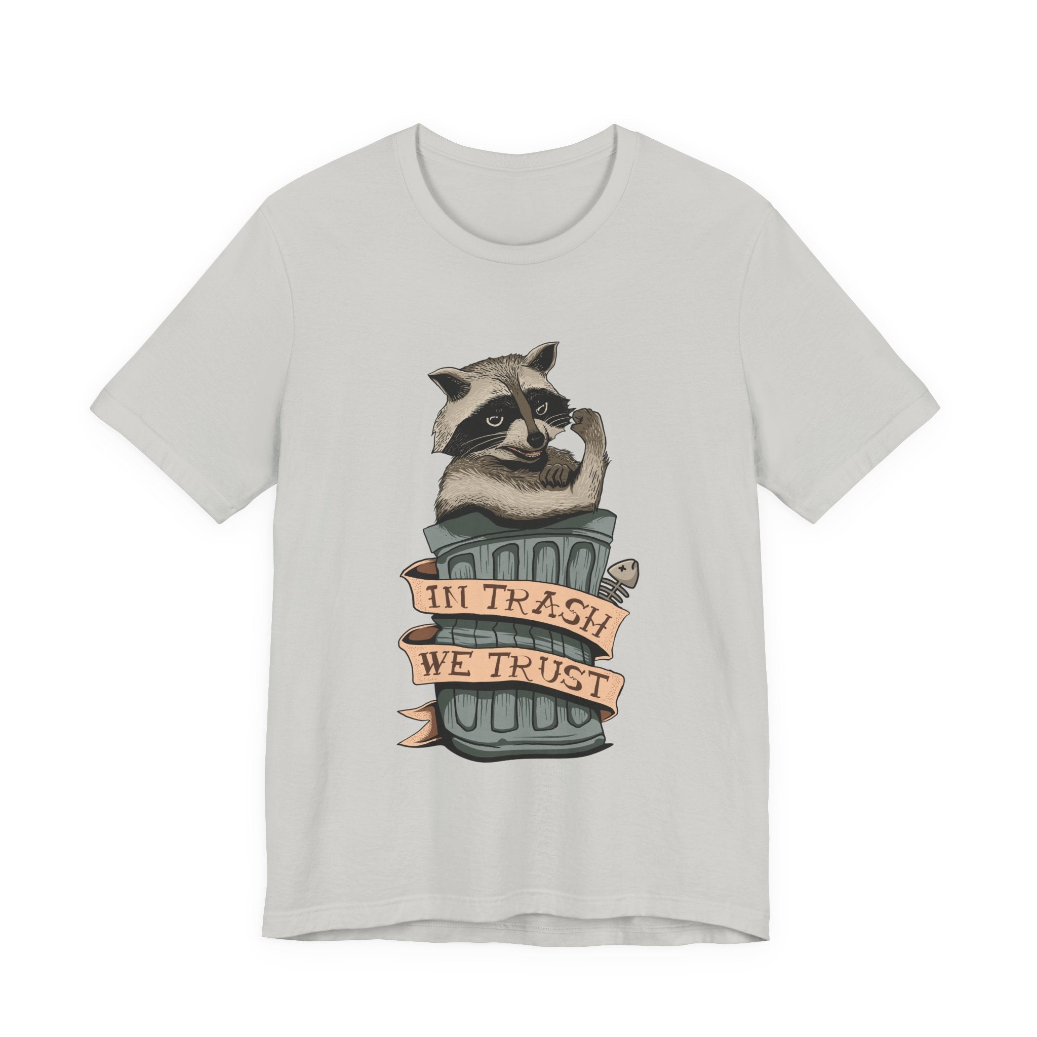 Raccoon "In Trash We Trust" Funny T-Shirt