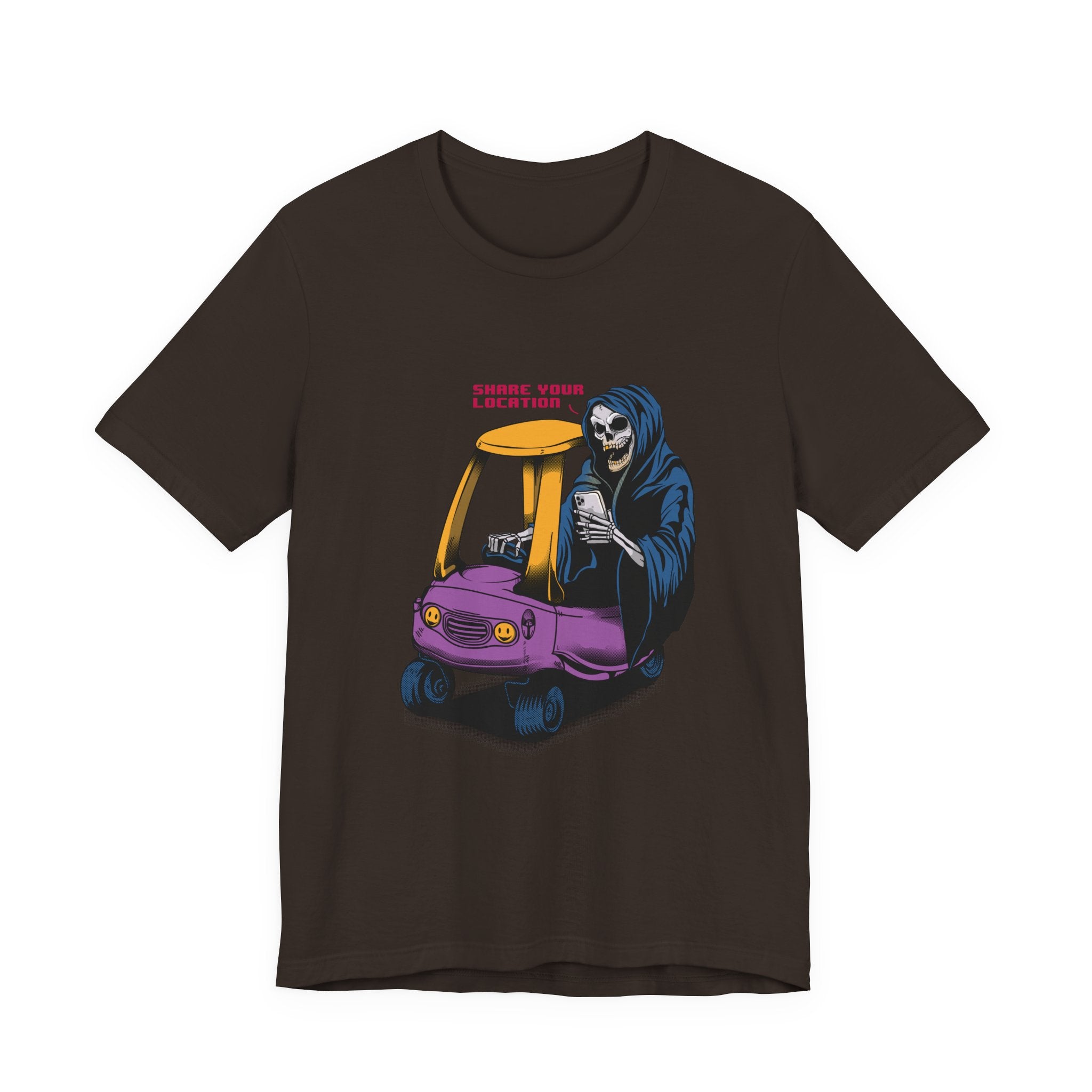 Grim Reaper in Cozy Coupe Enjoying Life