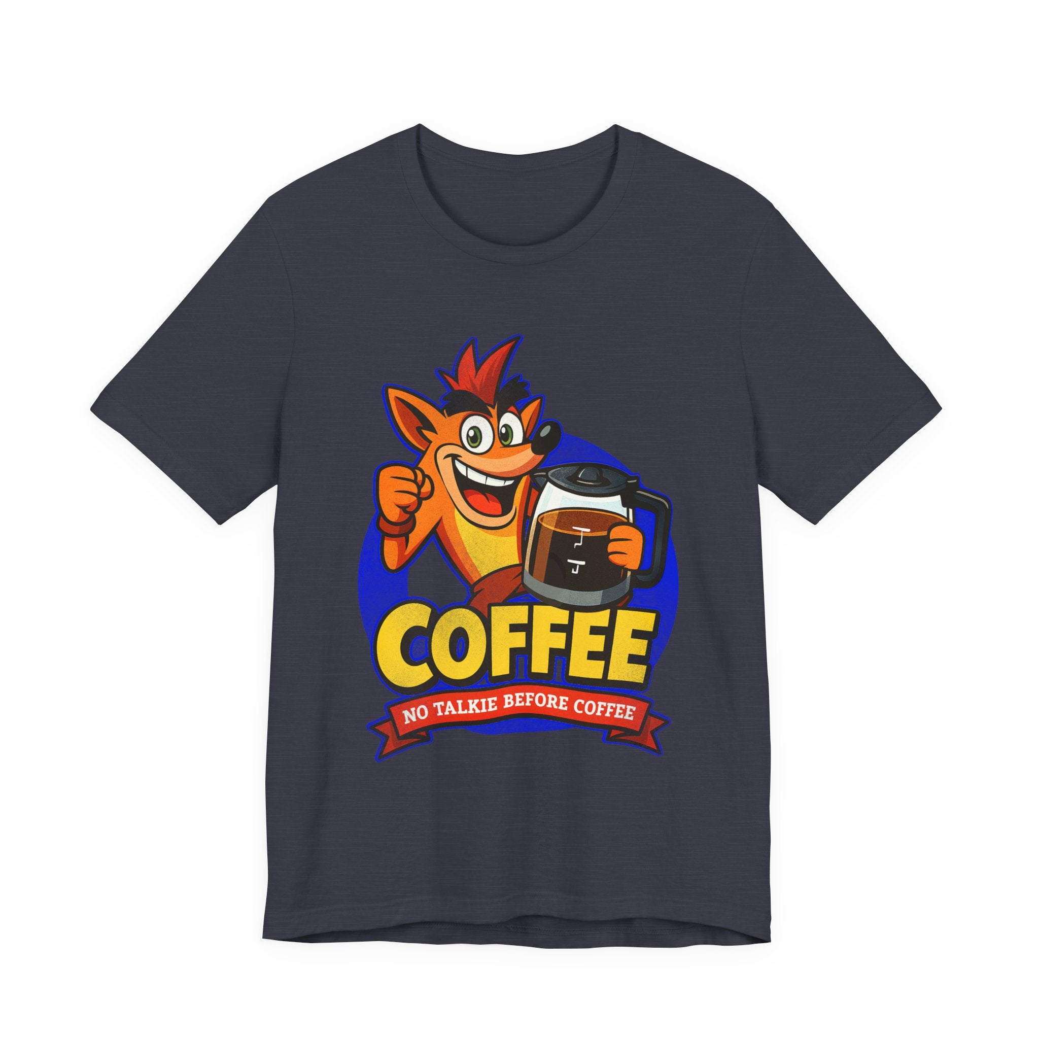 Caffeine Addict Cartoon Morning Coffee Humor Shirt