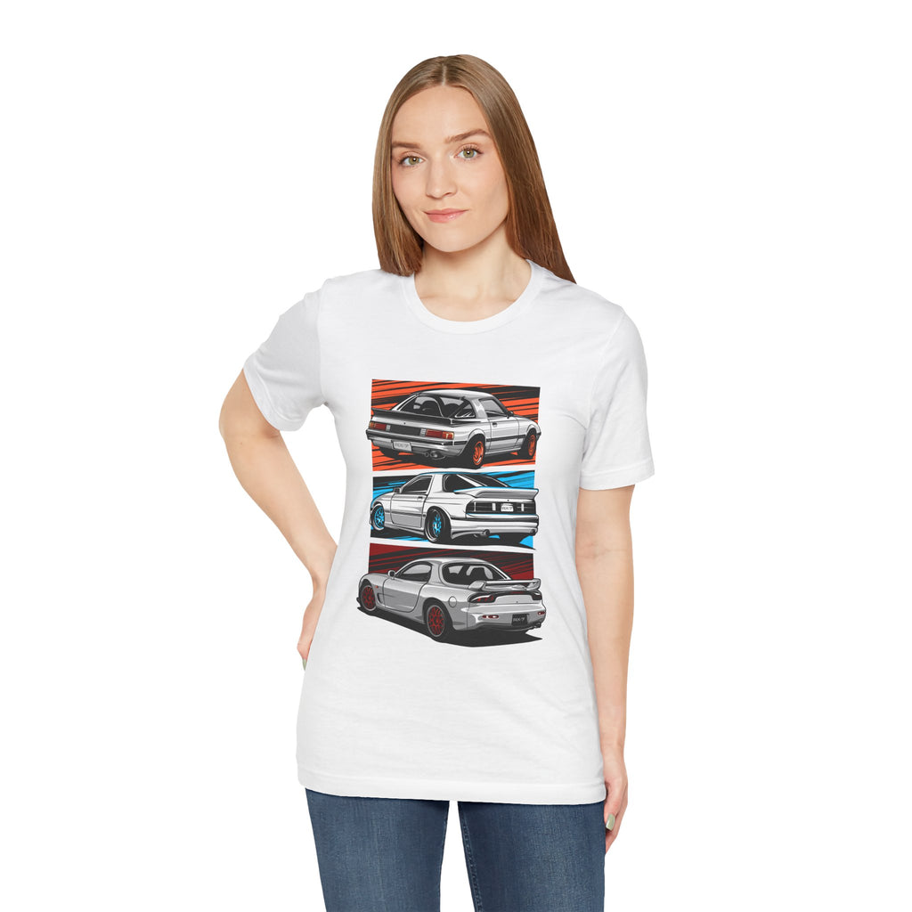 Retro JDM Car RX7 Generation Racing Graphic T-Shirt