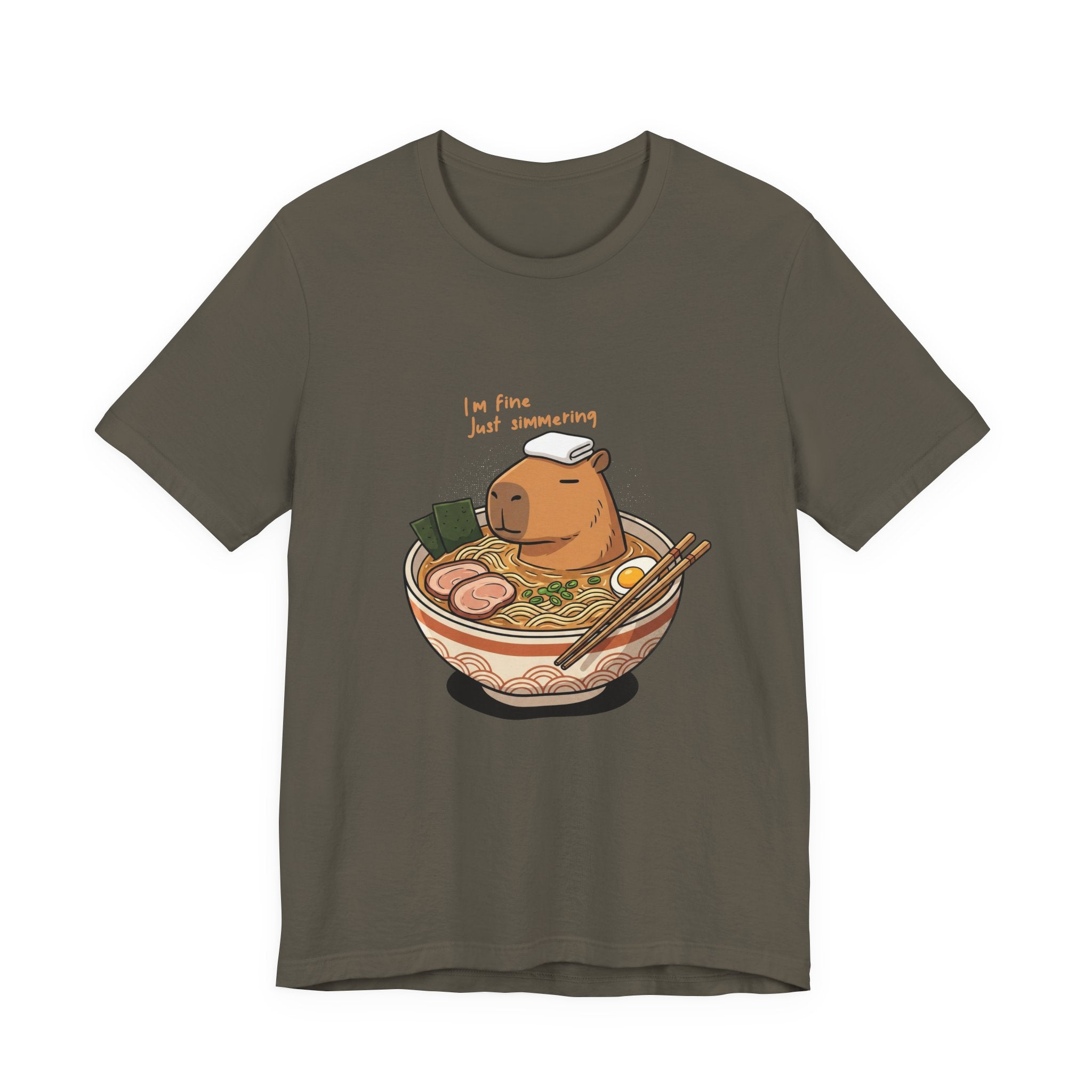 Cute Capybara 'I'm Fine Just Simmering' Ramen Bowl Shirt