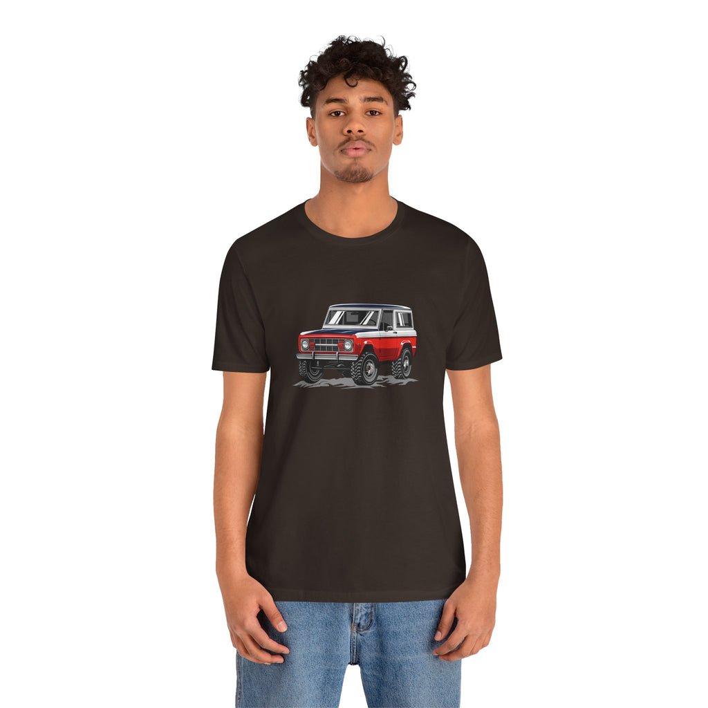 Retro Red 4x4 Truck Bronco Off‑Road SUV Tee