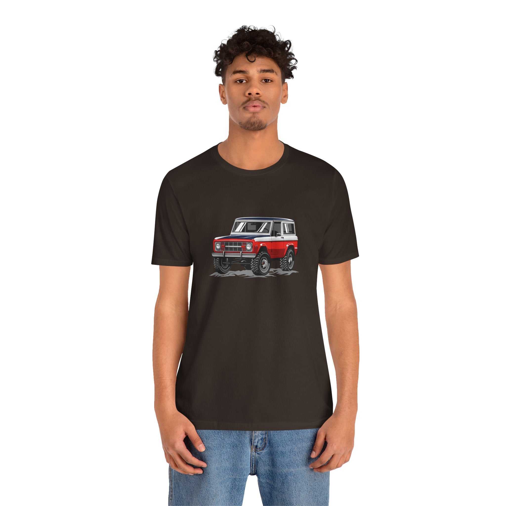 Retro Red 4x4 Truck Bronco Off‑Road SUV Tee