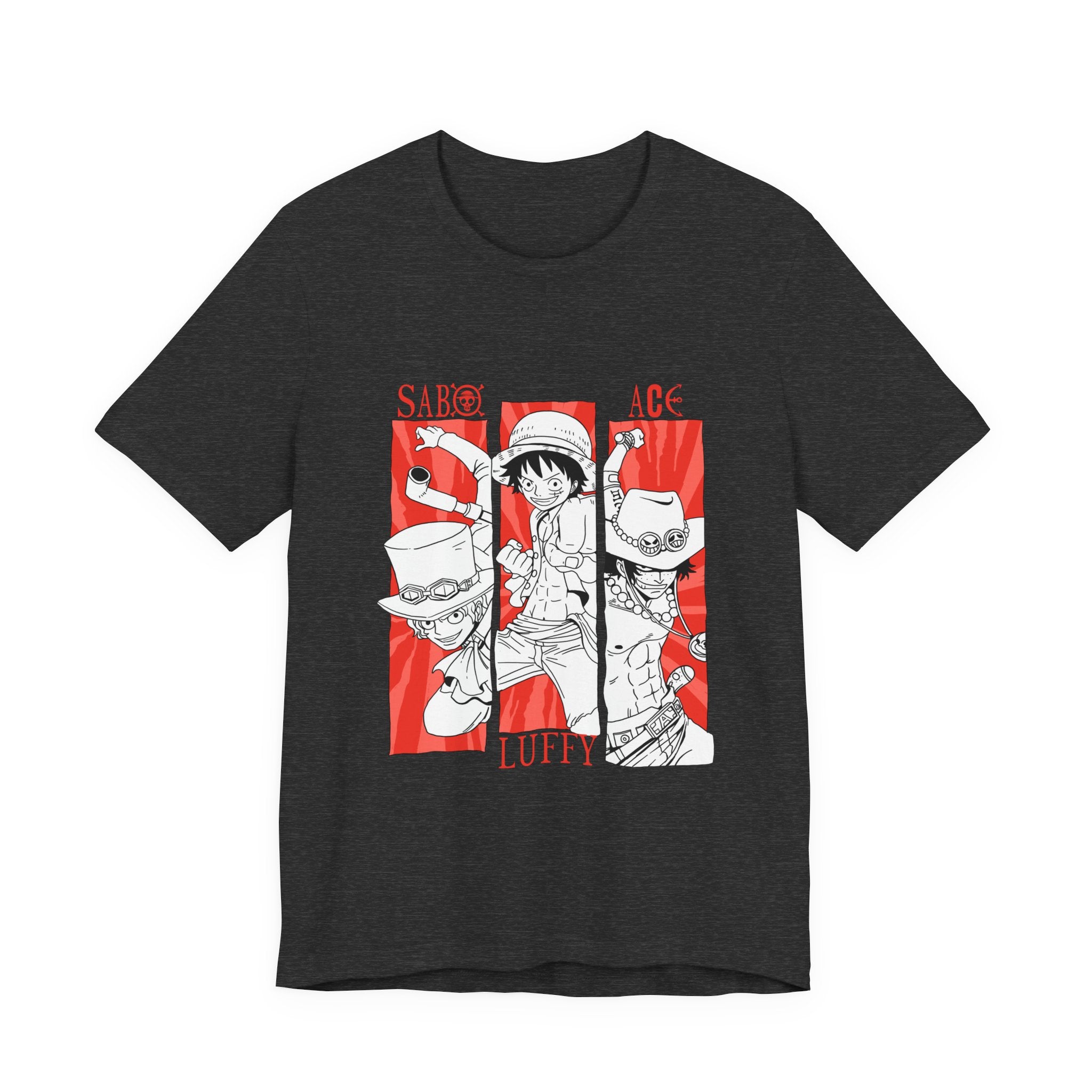 Straw Hat Crew Luffy, Sabo & Ace Red Portrait Tee