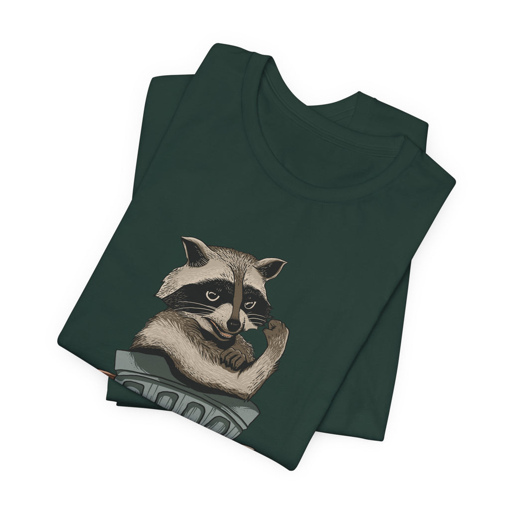 Raccoon "In Trash We Trust" Funny T-Shirt