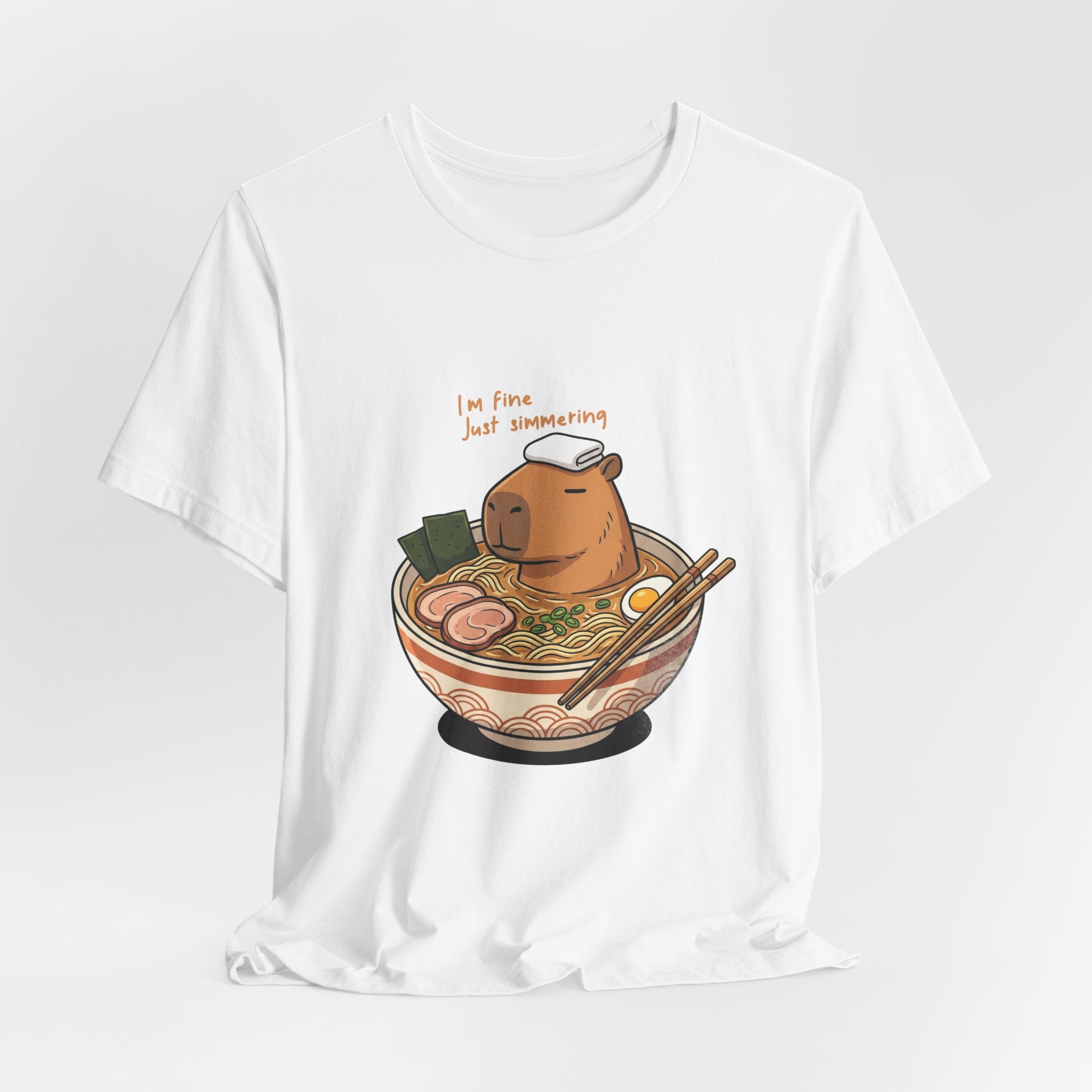 Cute Capybara 'I'm Fine Just Simmering' Ramen Bowl Shirt