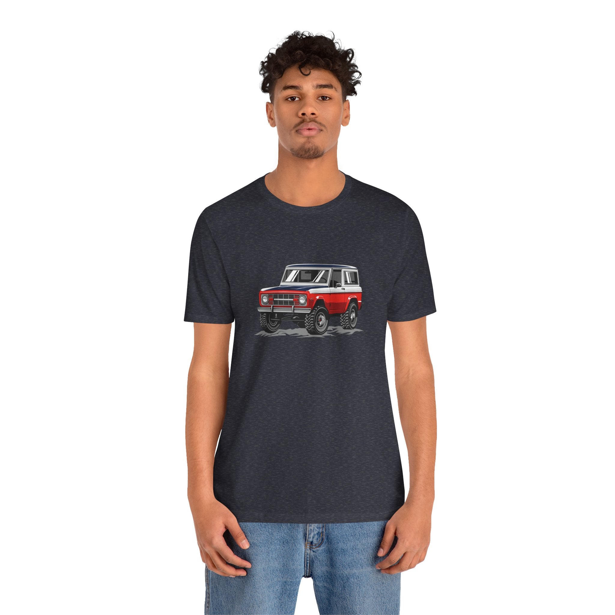 Retro Red 4x4 Truck Bronco Off‑Road SUV Tee