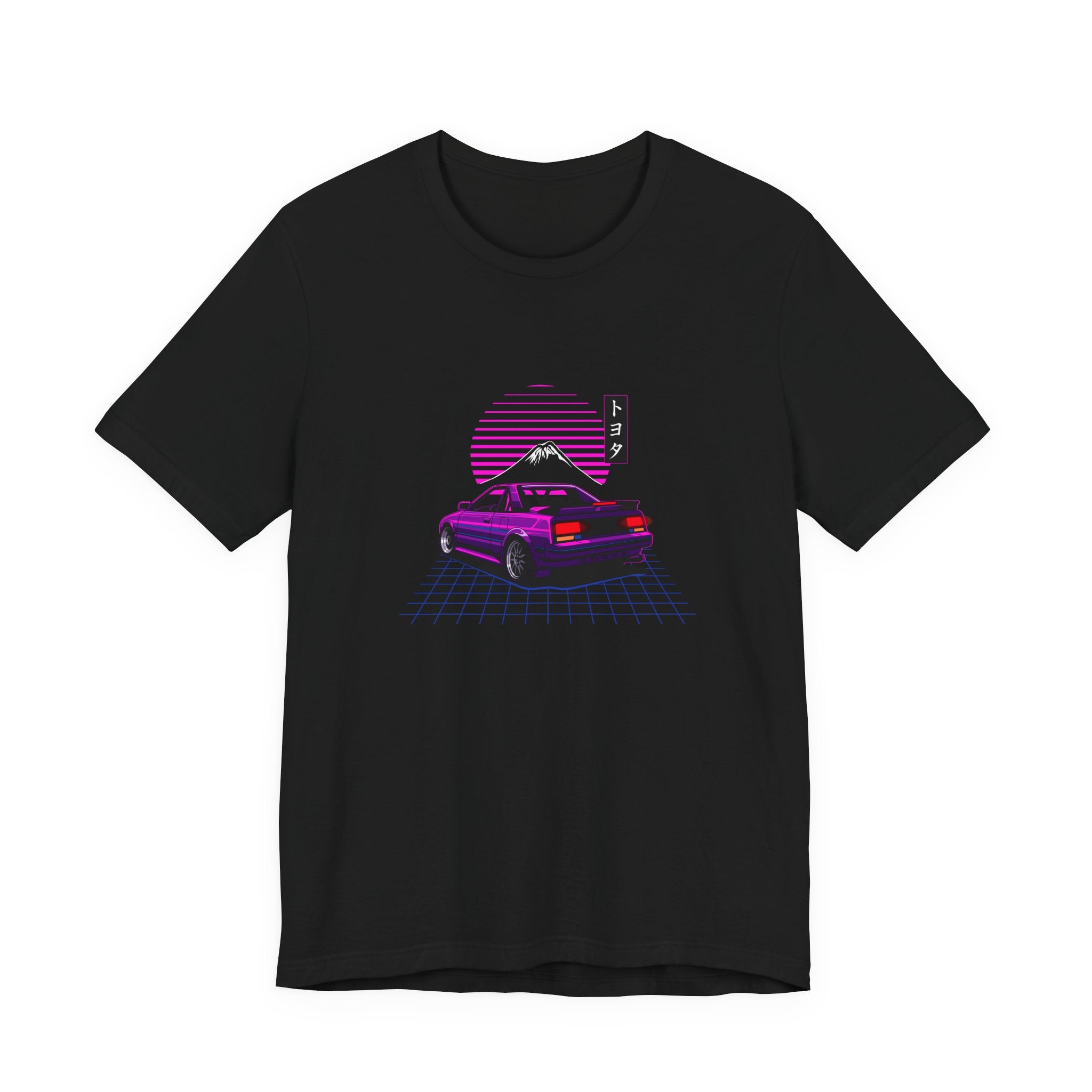 Retro Vaporwave Car Neon Skyline 'Fuji' Graphic T-Shirt