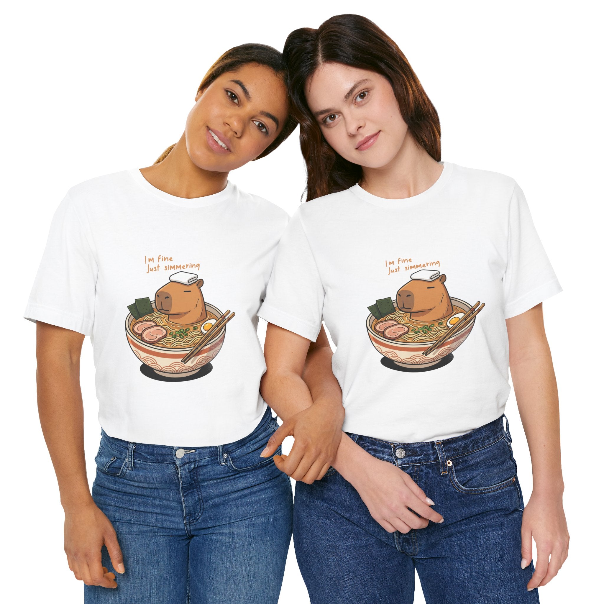 Cute Capybara 'I'm Fine Just Simmering' Ramen Bowl Shirt