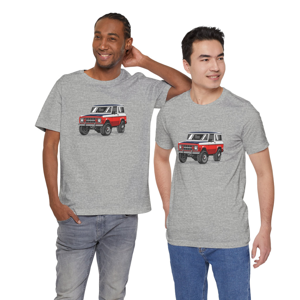 Retro Red 4x4 Truck Bronco Off‑Road SUV Tee