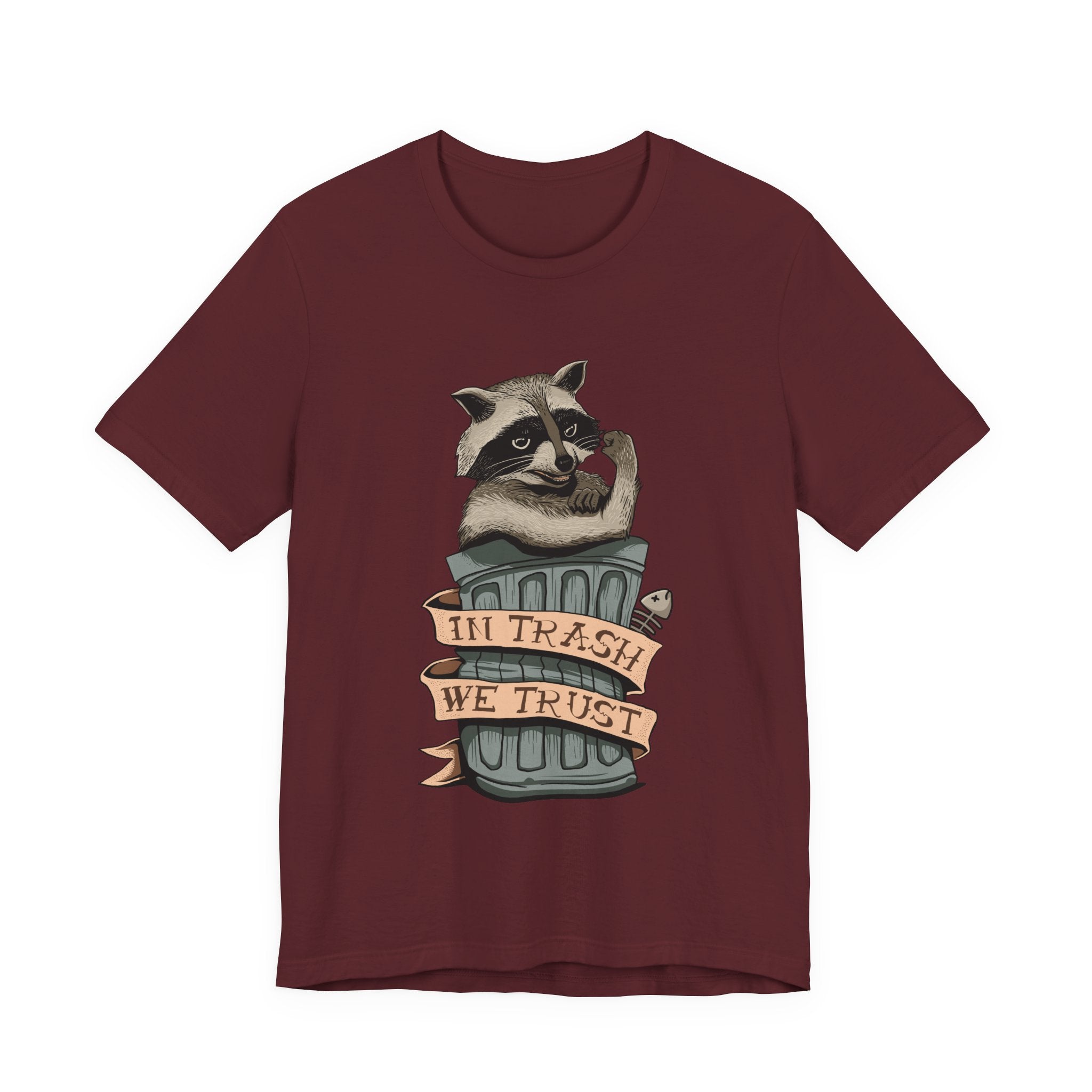Raccoon "In Trash We Trust" Funny T-Shirt