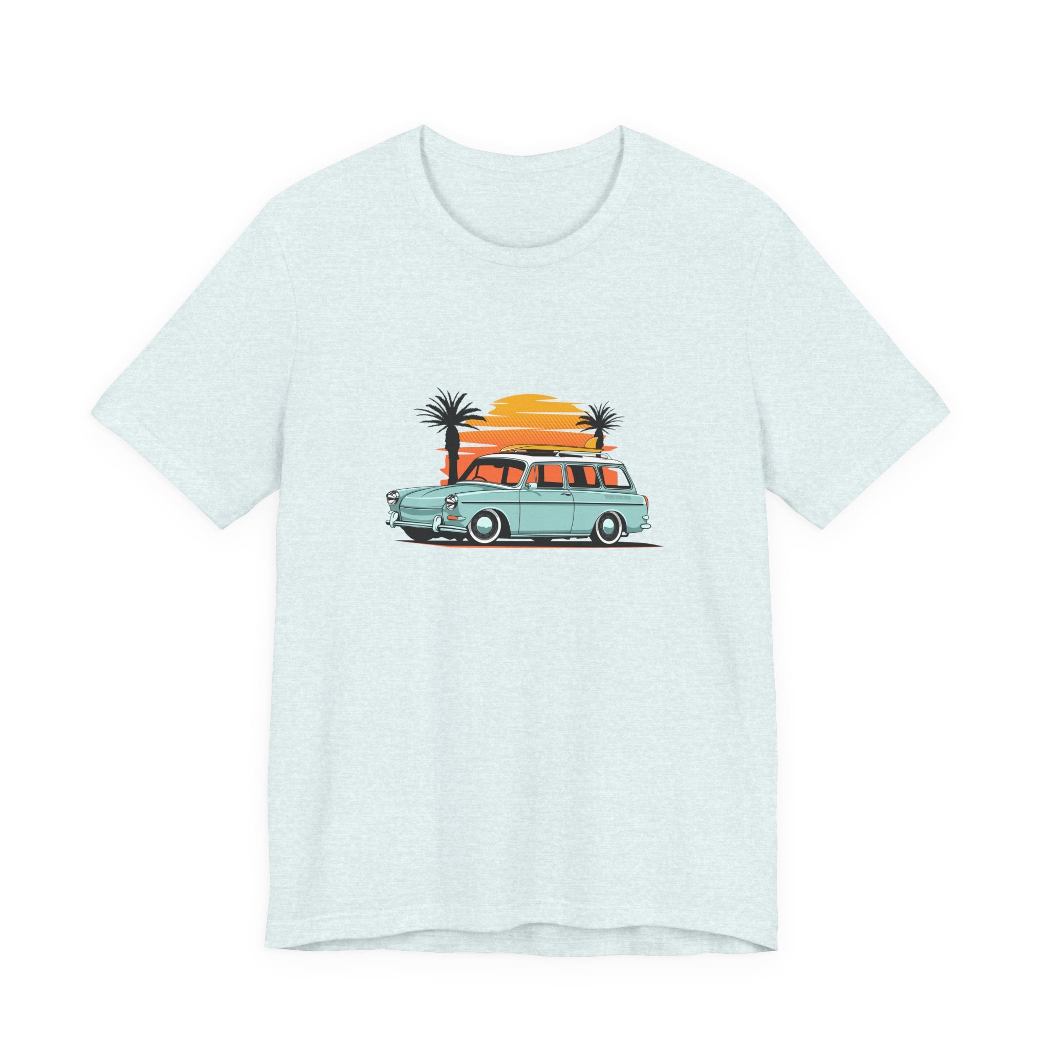 Vintage Surf Beach Sunset Station Wagon Tee