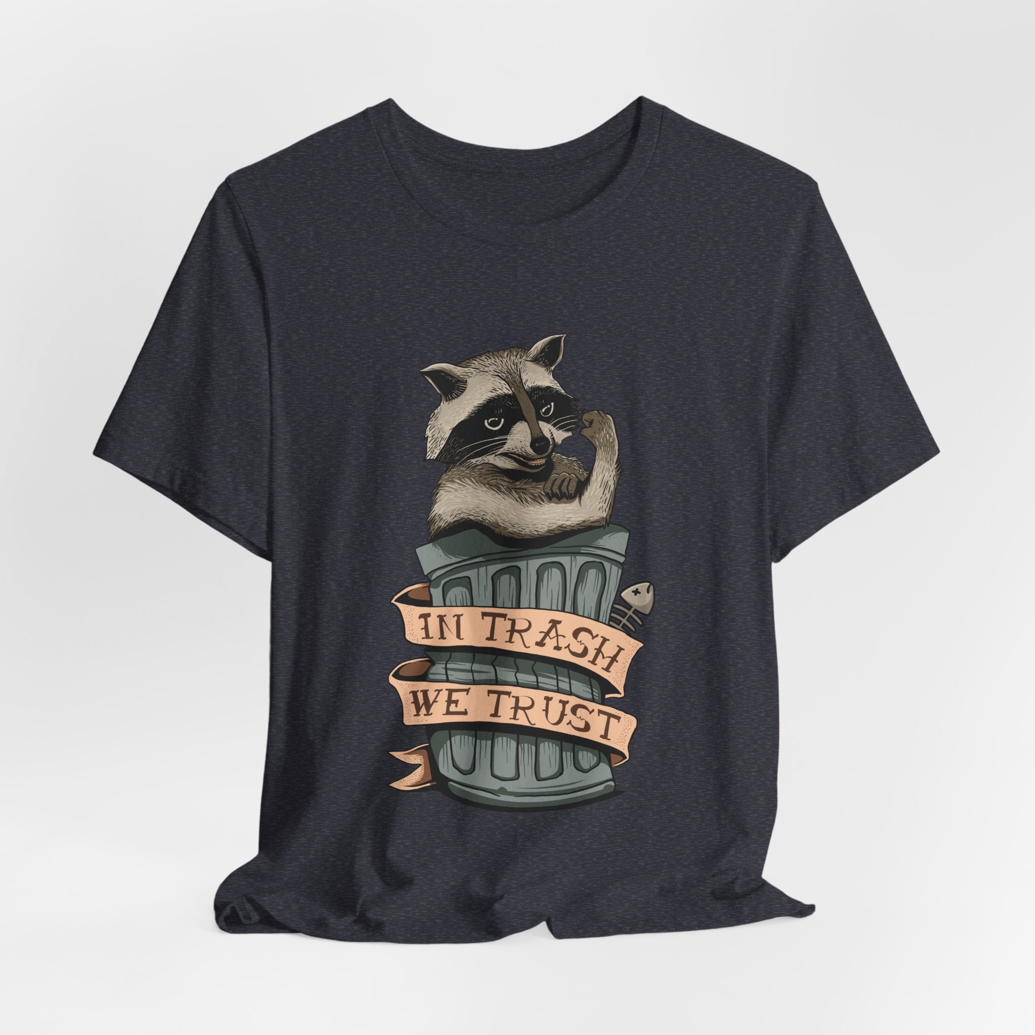 Raccoon "In Trash We Trust" Funny T-Shirt