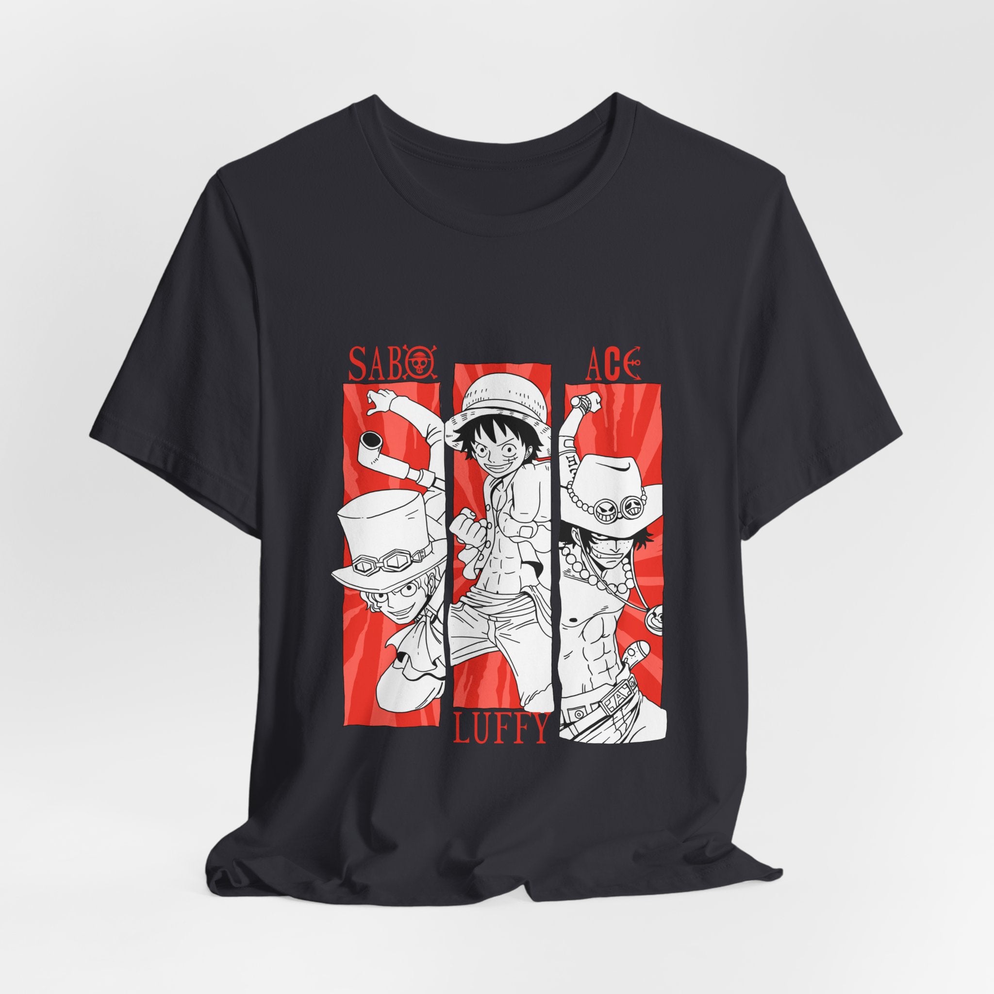 Straw Hat Crew Luffy, Sabo & Ace Red Portrait Tee