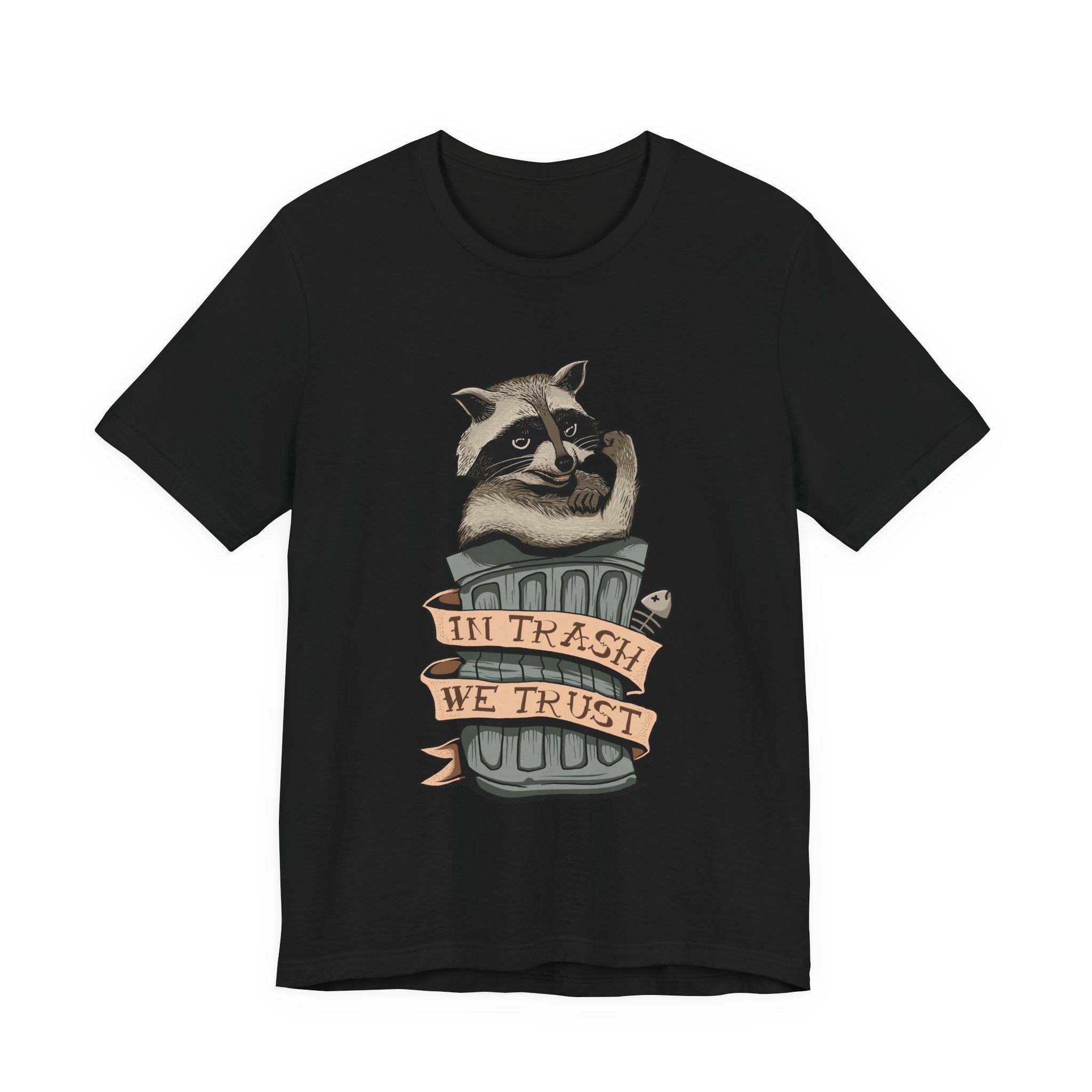 Raccoon "In Trash We Trust" Funny T-Shirt