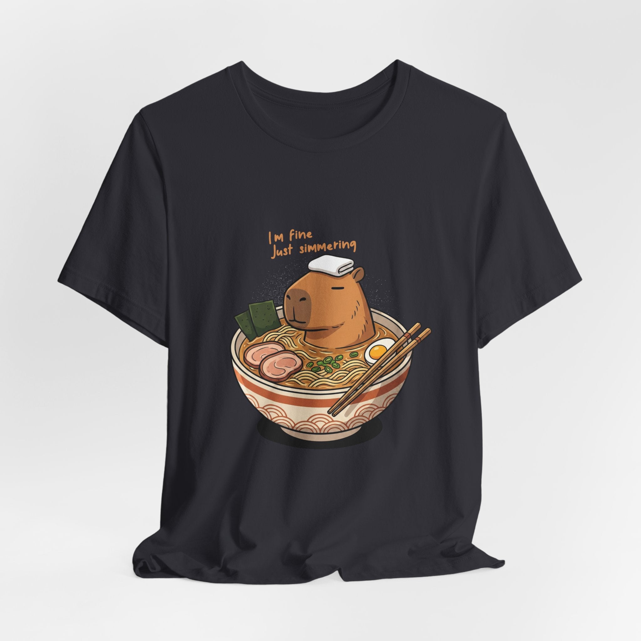 Cute Capybara 'I'm Fine Just Simmering' Ramen Bowl Shirt