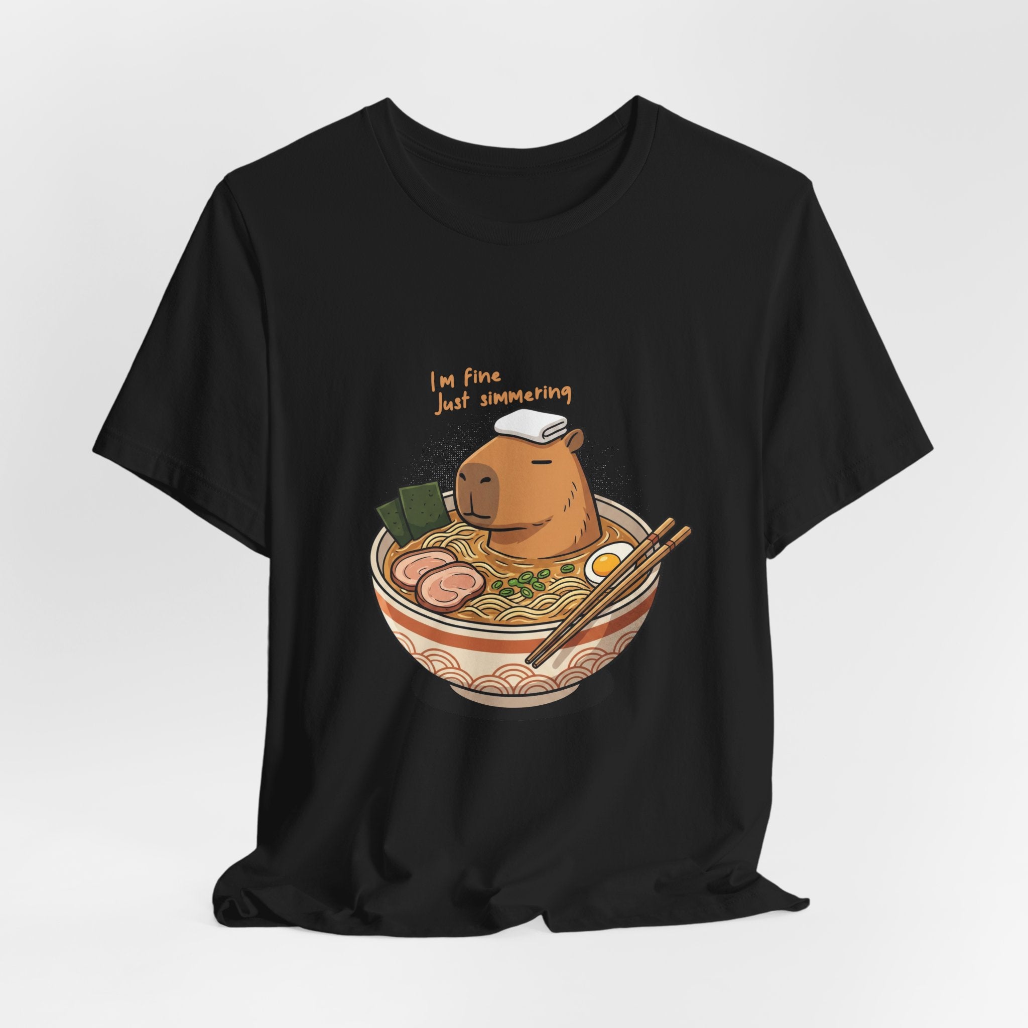 Cute Capybara 'I'm Fine Just Simmering' Ramen Bowl Shirt