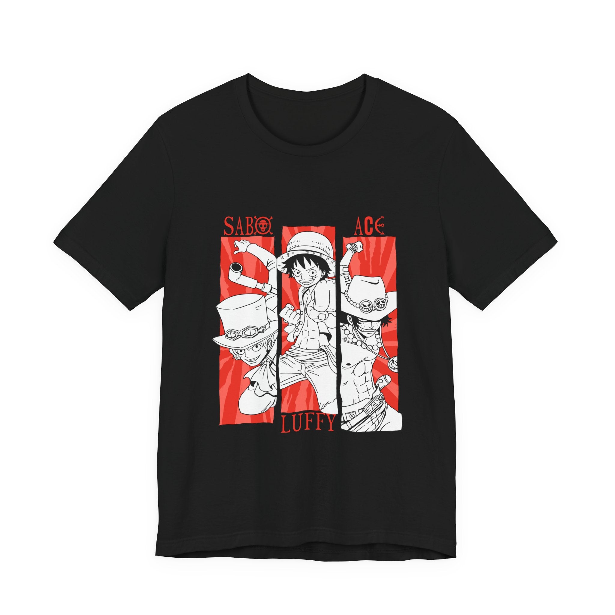 Straw Hat Crew Luffy, Sabo & Ace Red Portrait Tee