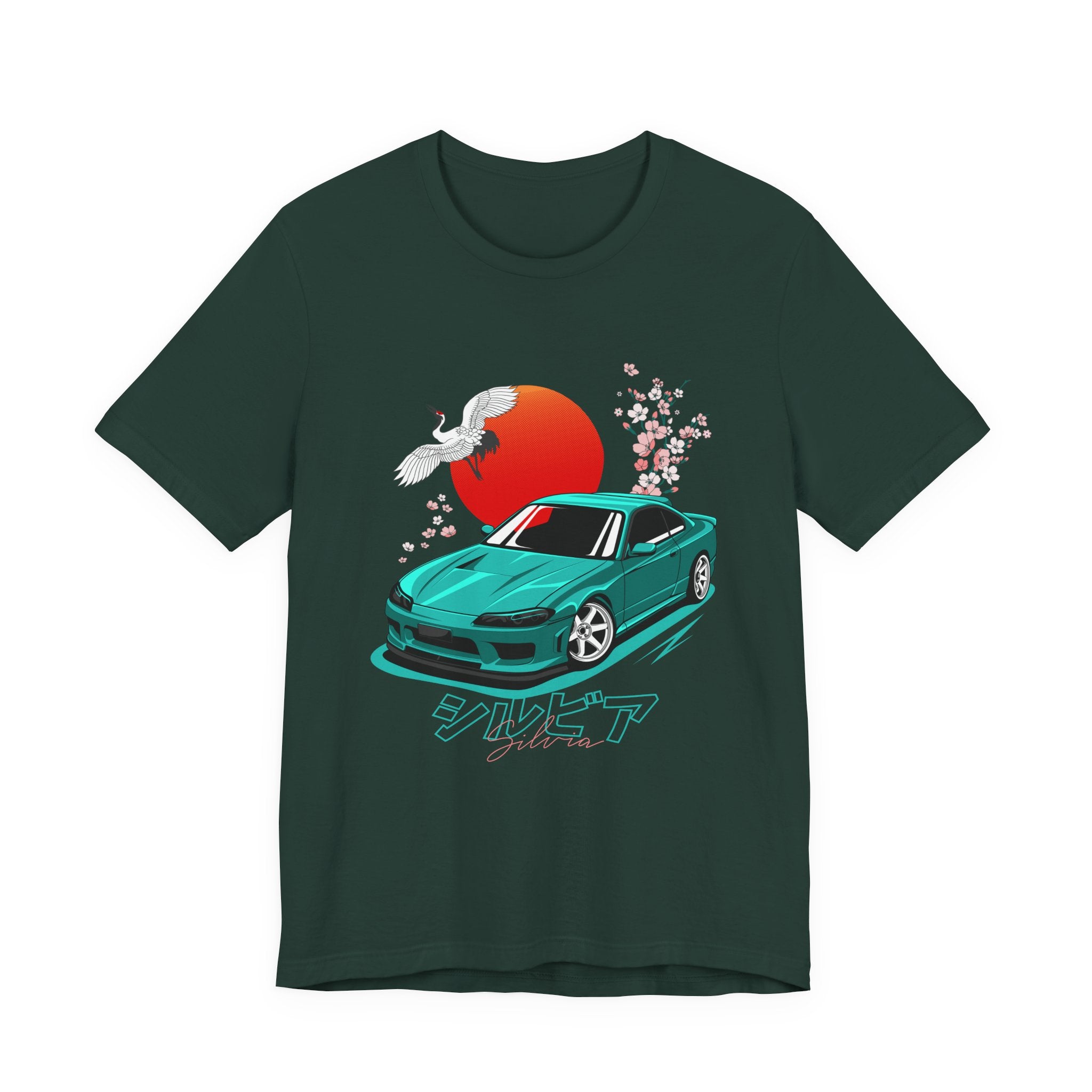 Nissan Silvia JDM Car with Cherry Blossoms Tee