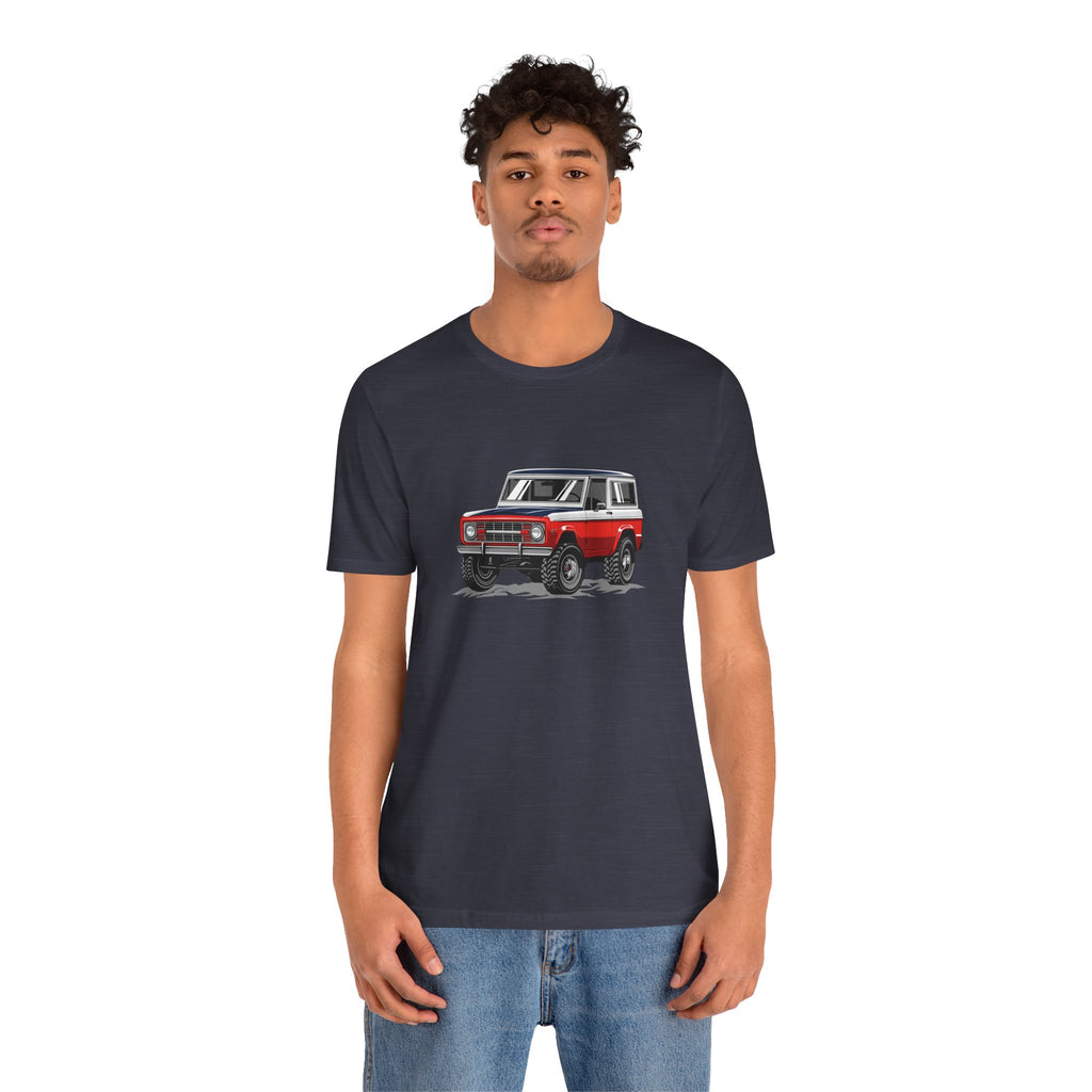 Retro Red 4x4 Truck Bronco Off‑Road SUV Tee