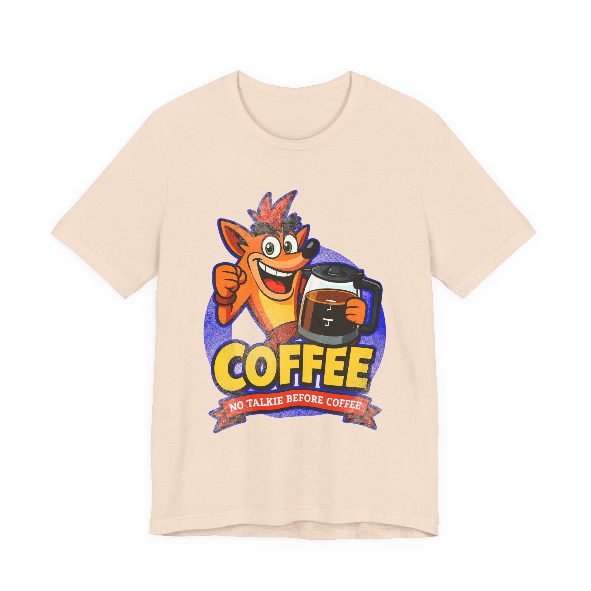 Caffeine Addict Cartoon Morning Coffee Humor Shirt