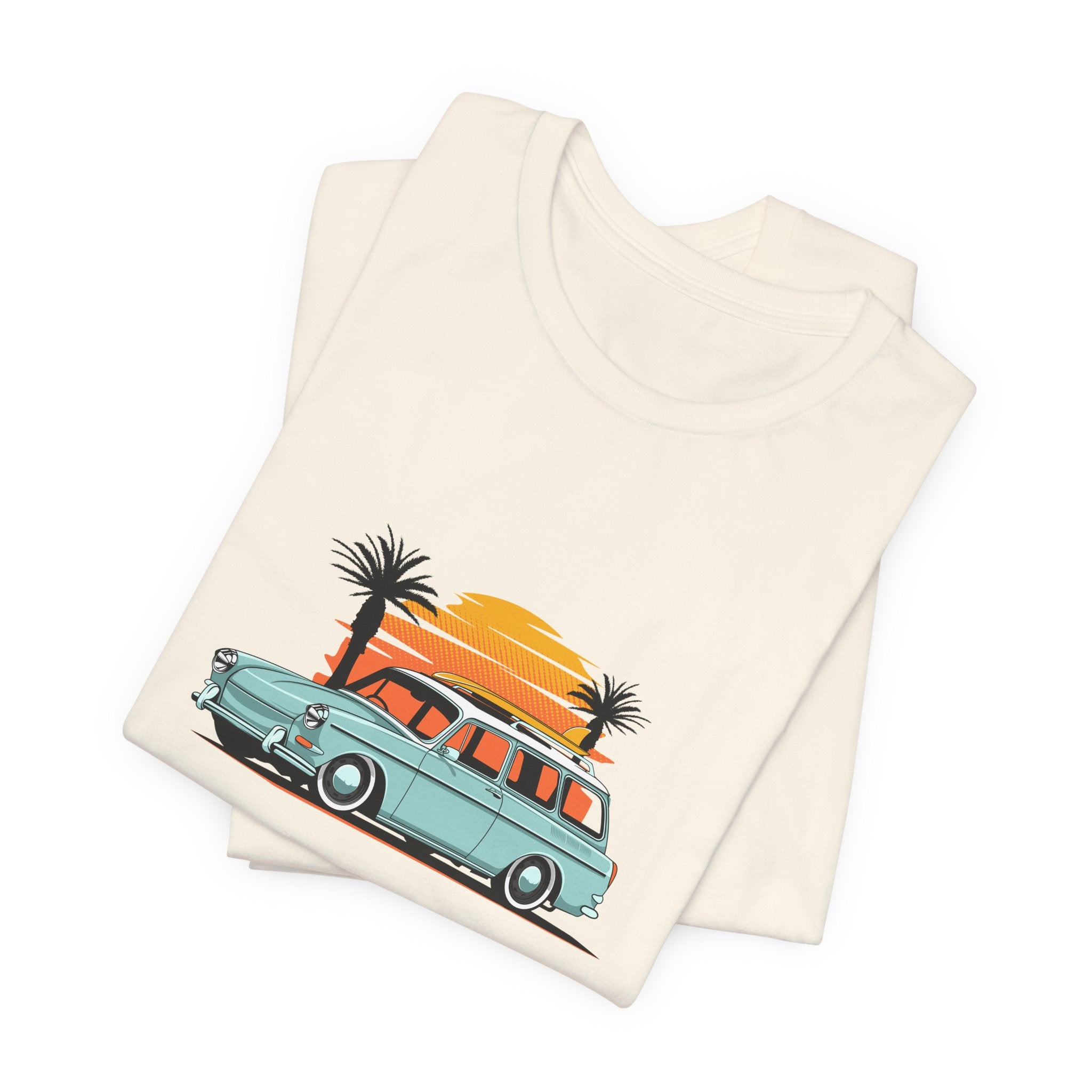 Vintage Surf Beach Sunset Station Wagon Tee