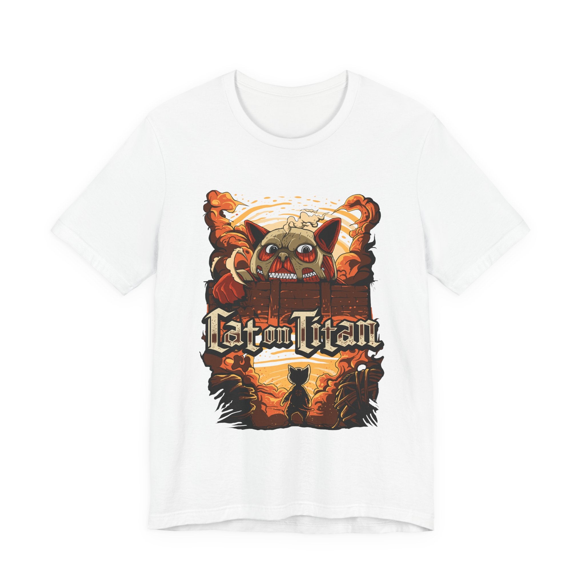 "Cat on Titan" Anime Monster Titan Attack T-Shirt
