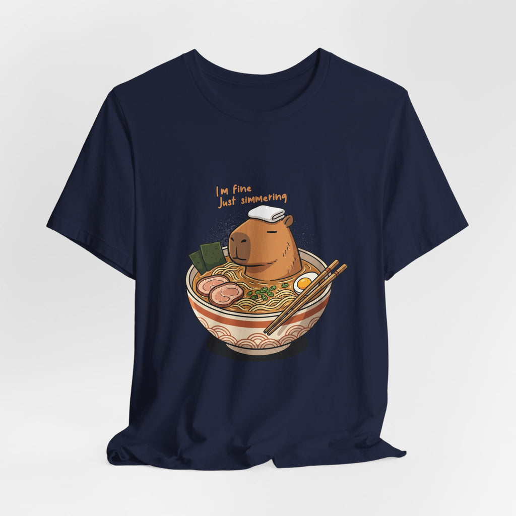 Cute Capybara 'I'm Fine Just Simmering' Ramen Bowl Shirt
