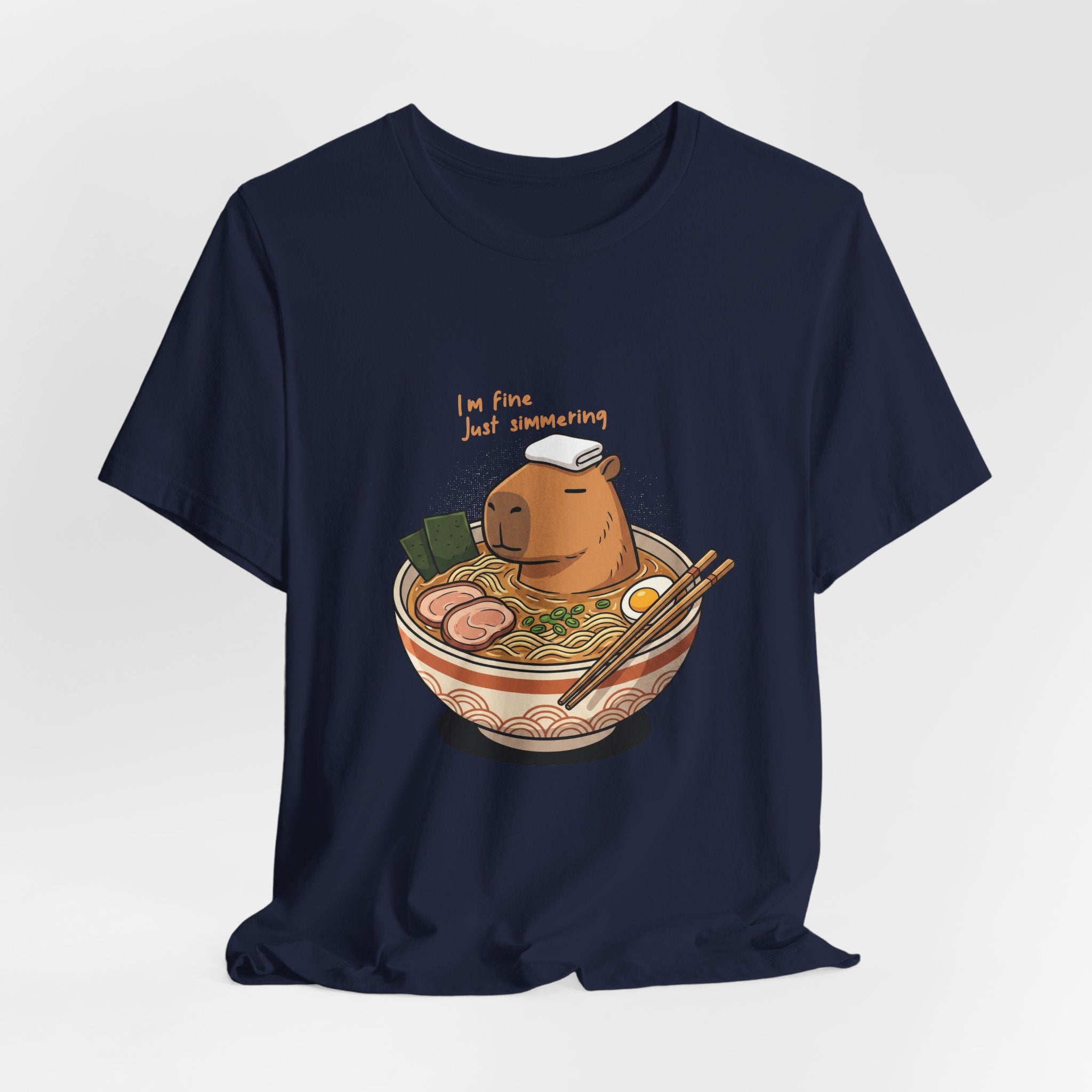 Cute Capybara 'I'm Fine Just Simmering' Ramen Bowl Shirt