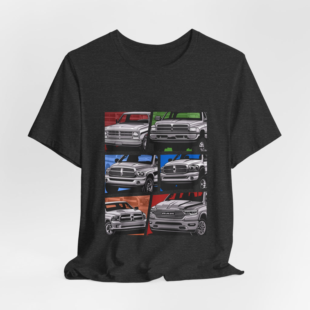 Classic Pickup Trucks Dodge RAM Generation Collage T-Shirt