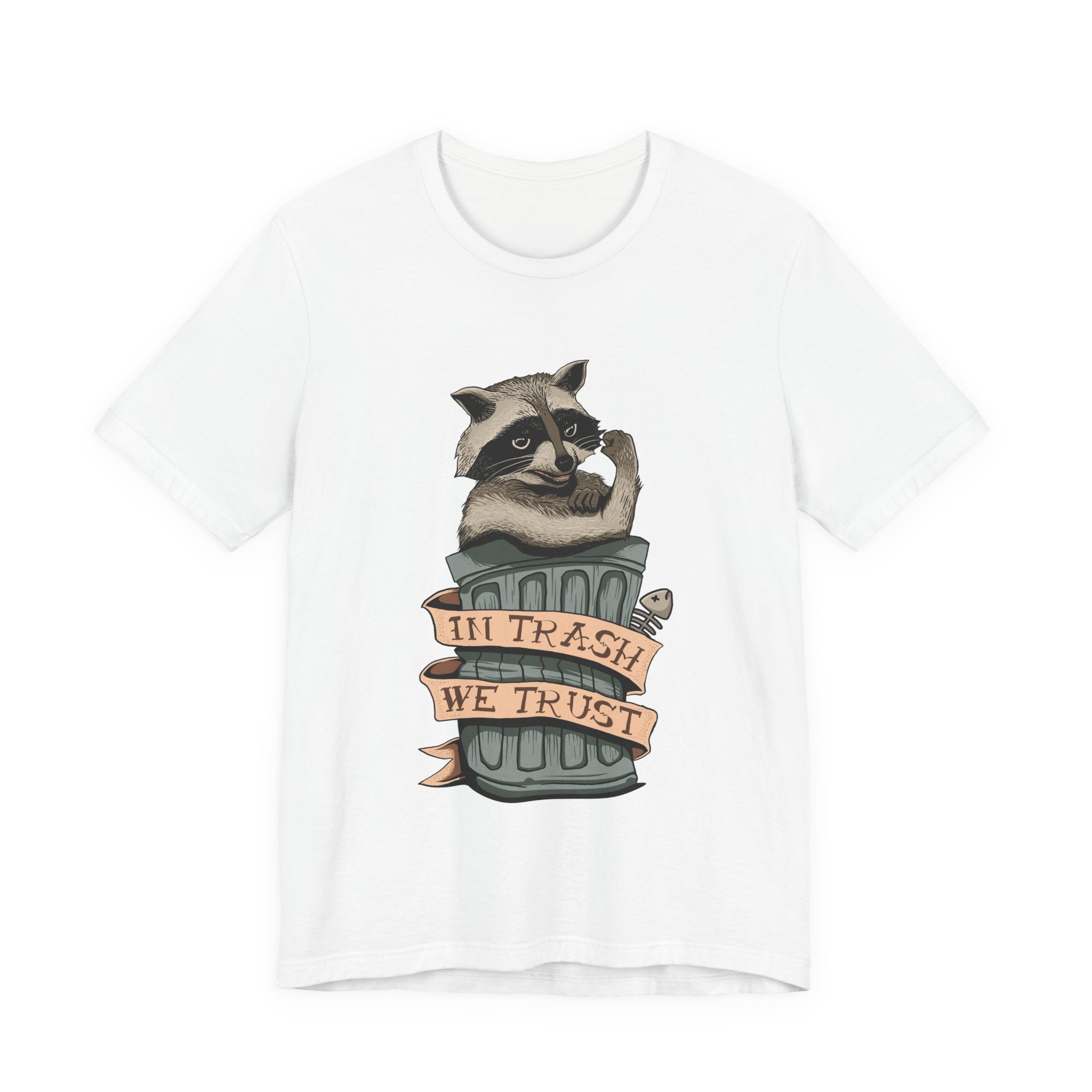 Raccoon "In Trash We Trust" Funny T-Shirt