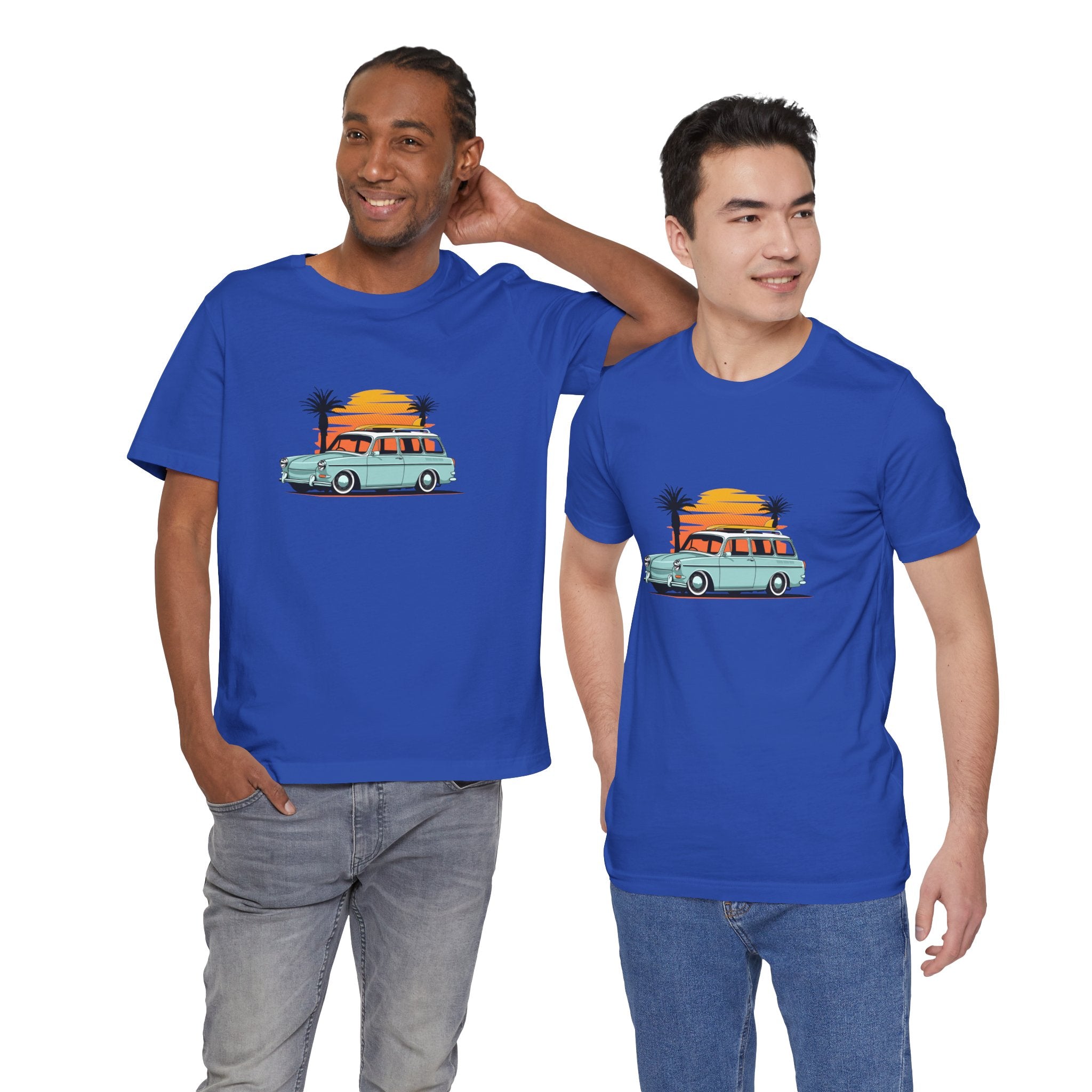 Vintage Surf Beach Sunset Station Wagon Tee