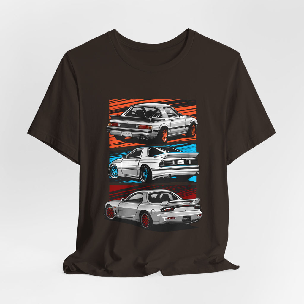 Retro JDM Car RX7 Generation Racing Graphic T-Shirt