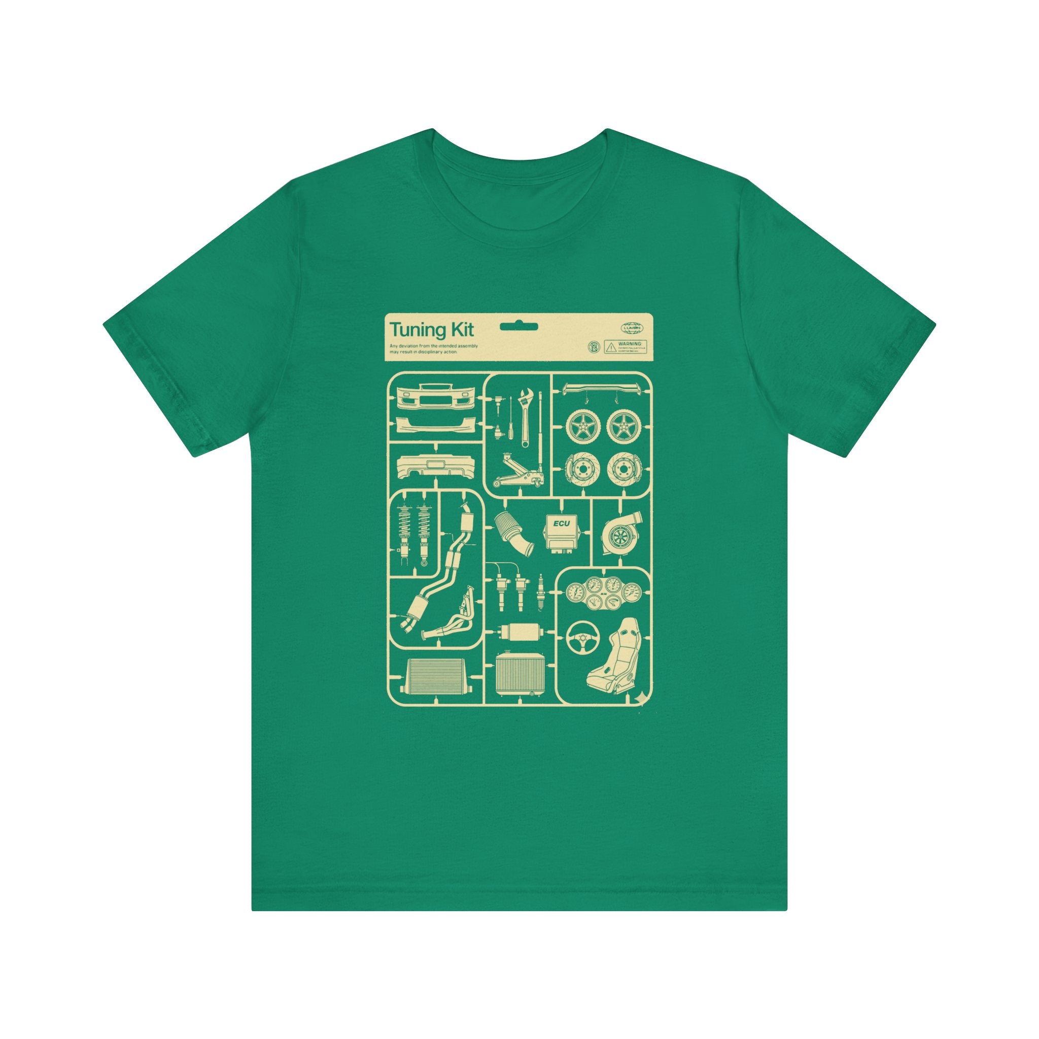 Tuning Kit Tee Plastic Model Parts T-Shirt for Car Enthusiasts
