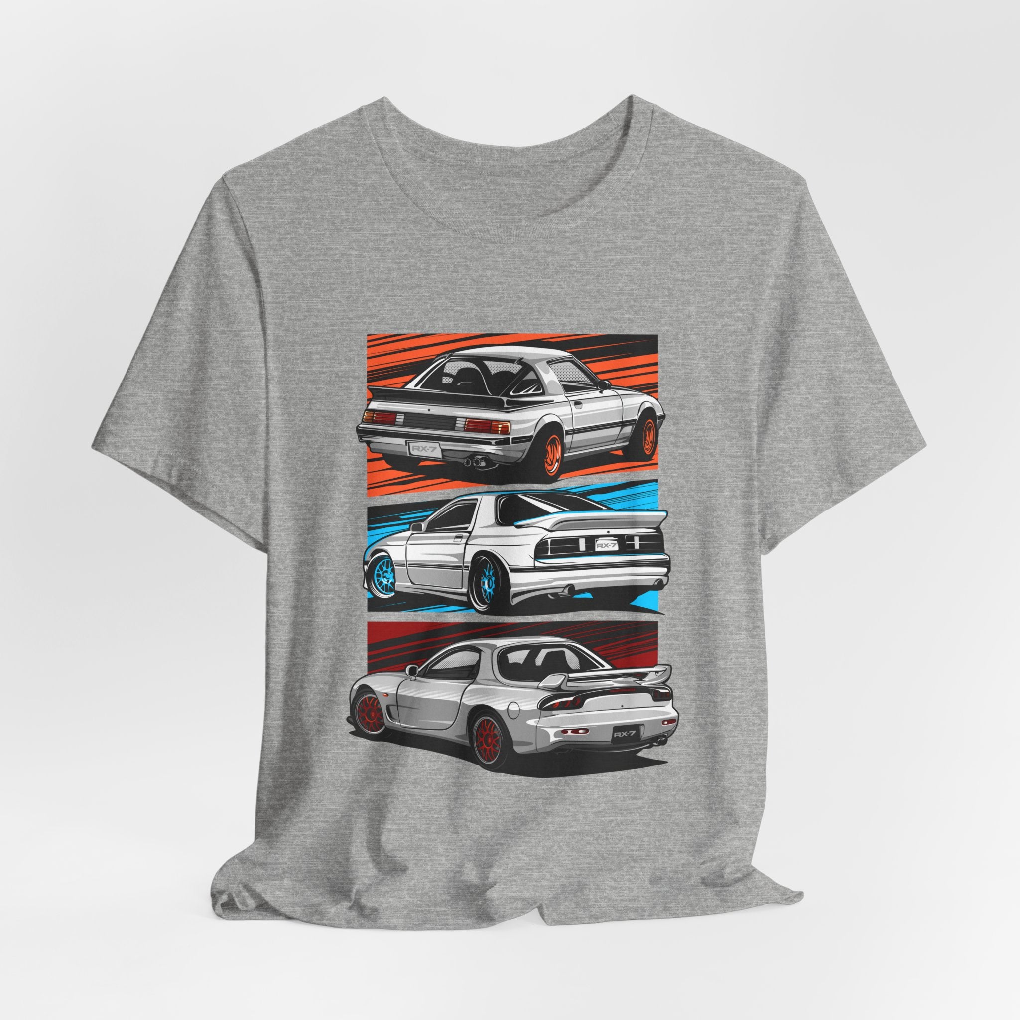 Retro JDM Car RX7 Generation Racing Graphic T-Shirt