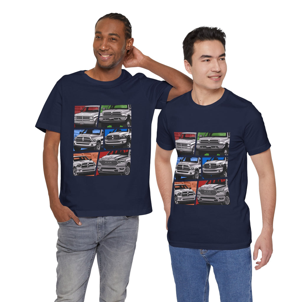 Classic Pickup Trucks Dodge RAM Generation Collage T-Shirt