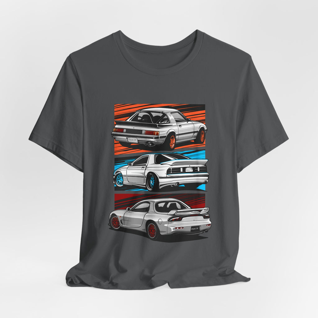 Retro JDM Car RX7 Generation Racing Graphic T-Shirt
