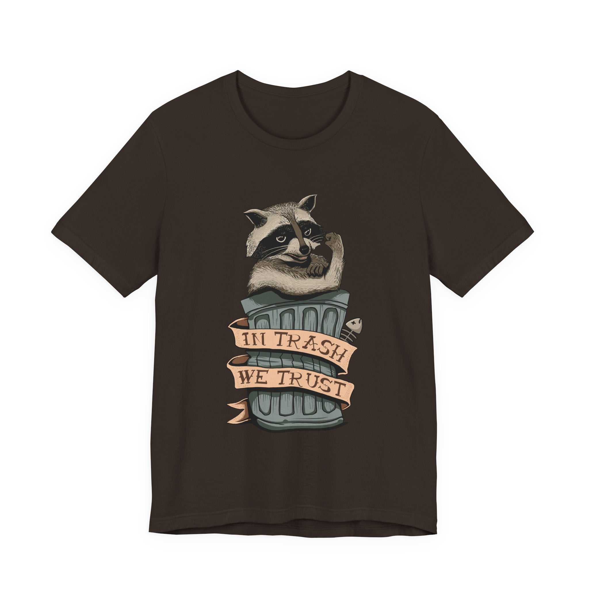 Raccoon "In Trash We Trust" Funny T-Shirt