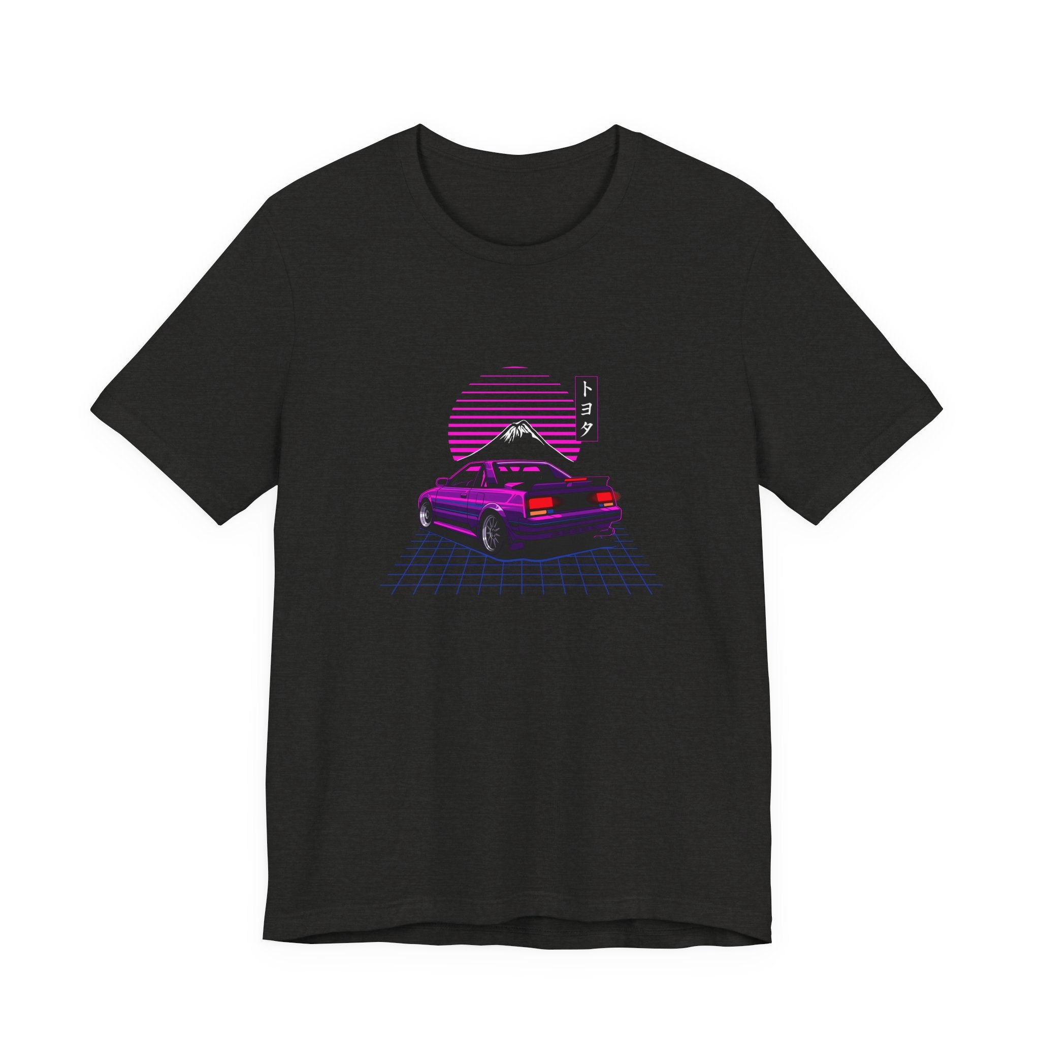 Retro Vaporwave Car Neon Skyline 'Fuji' Graphic T-Shirt